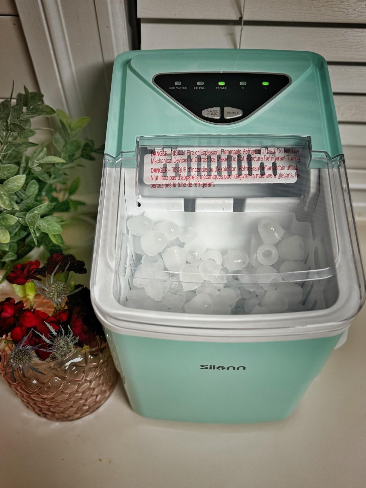 Silonn Nugget Ice Maker Countertop with APP & Voice Control, Self Cleaning Ice Machine with 3L Large Water Tank, 40 lbs/24H Soft Chewable Ice, Portable Pebble Ice Maker for Home, Kitchen and Party customer photo 2