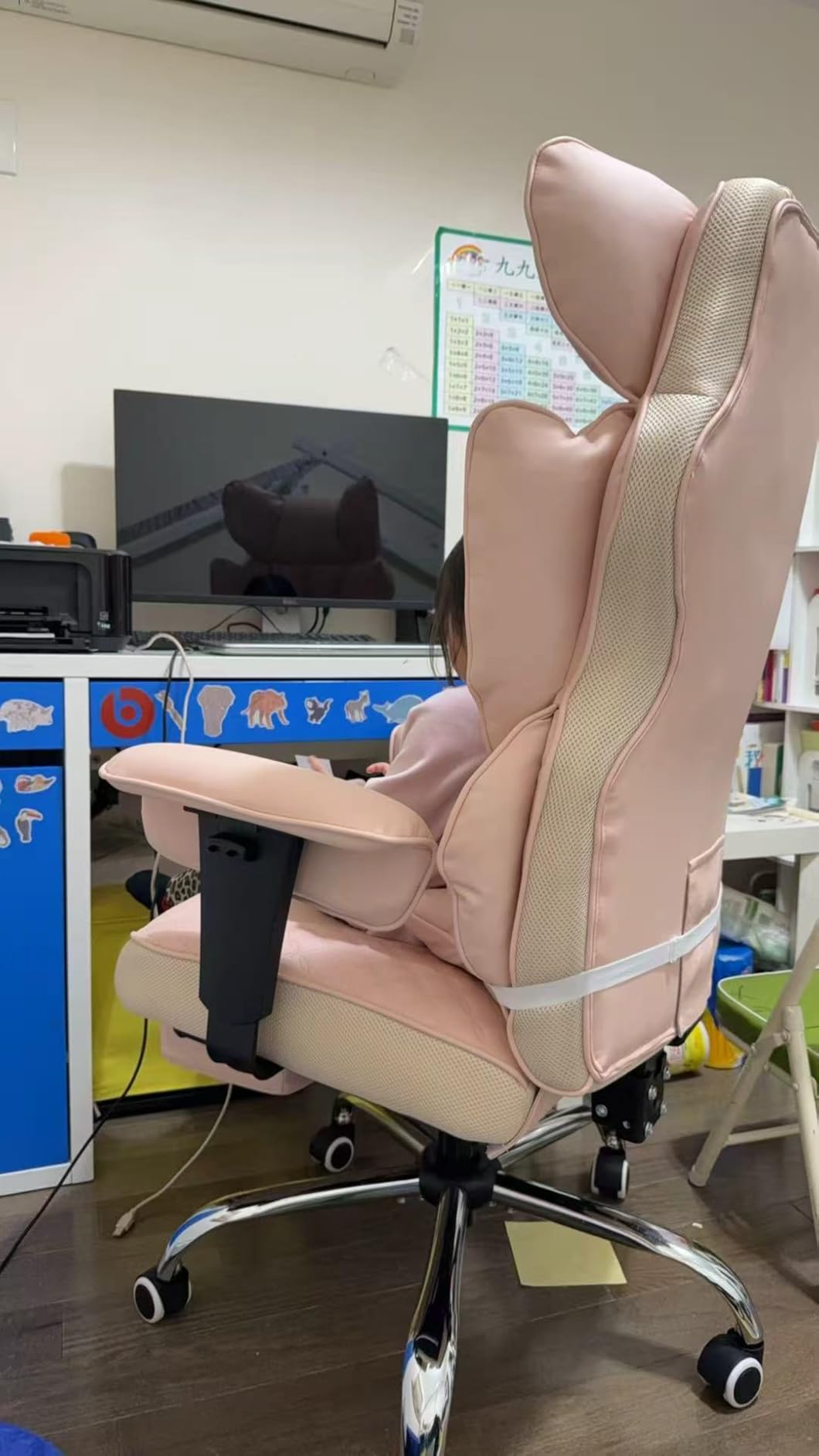 GTPLAYER Big and Tall Gaming Chair 400lbs Heavy Duty Office Chair with Footrest, High Back Pocket Spring Lumbar Support, Ergonomic Wide Comfy Seated Cushion for Lower Back Pain Relief, Earth-Black customer photo 2