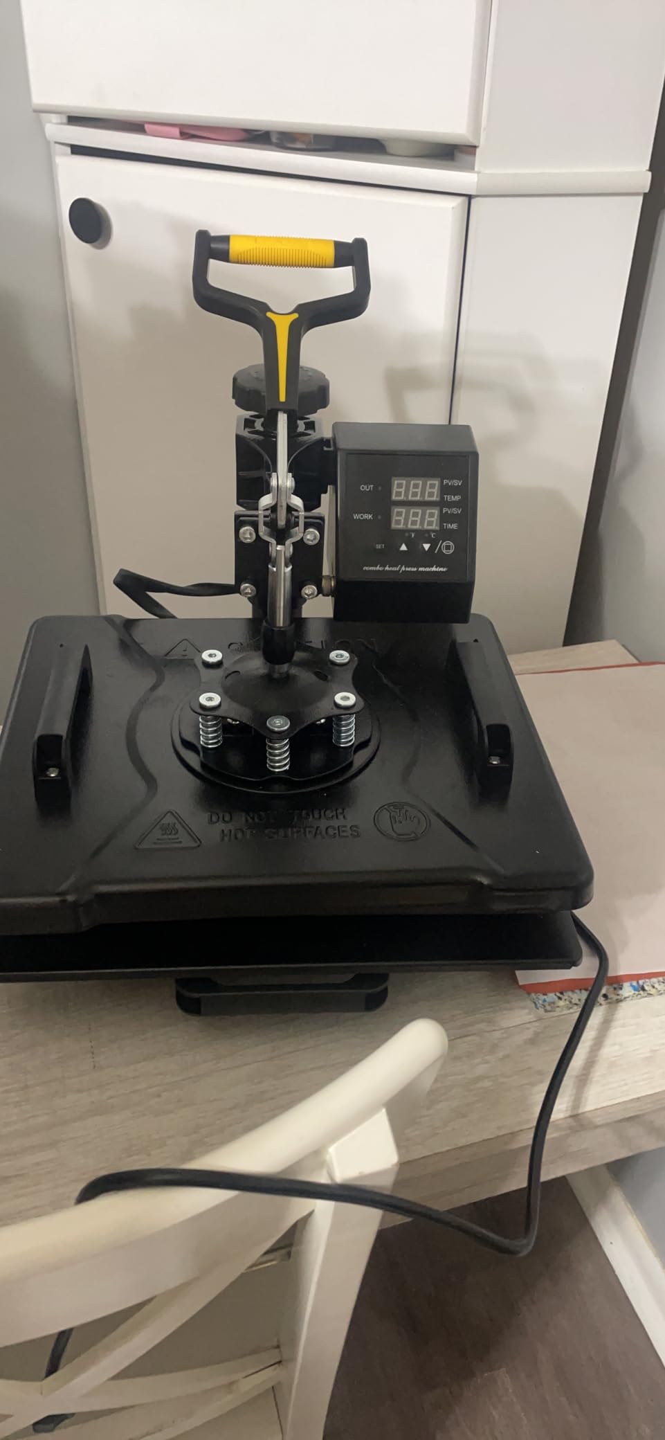 Slendor 8 in 1 Heat Press Machine 15x15 inch 360-Degree Swing Away Digital T Shirt Pressing Machine Multifunction Heat Transfer Sublimation Combo for T Shirts Mugs Hat Plate Cap, Lavender customer photo 2