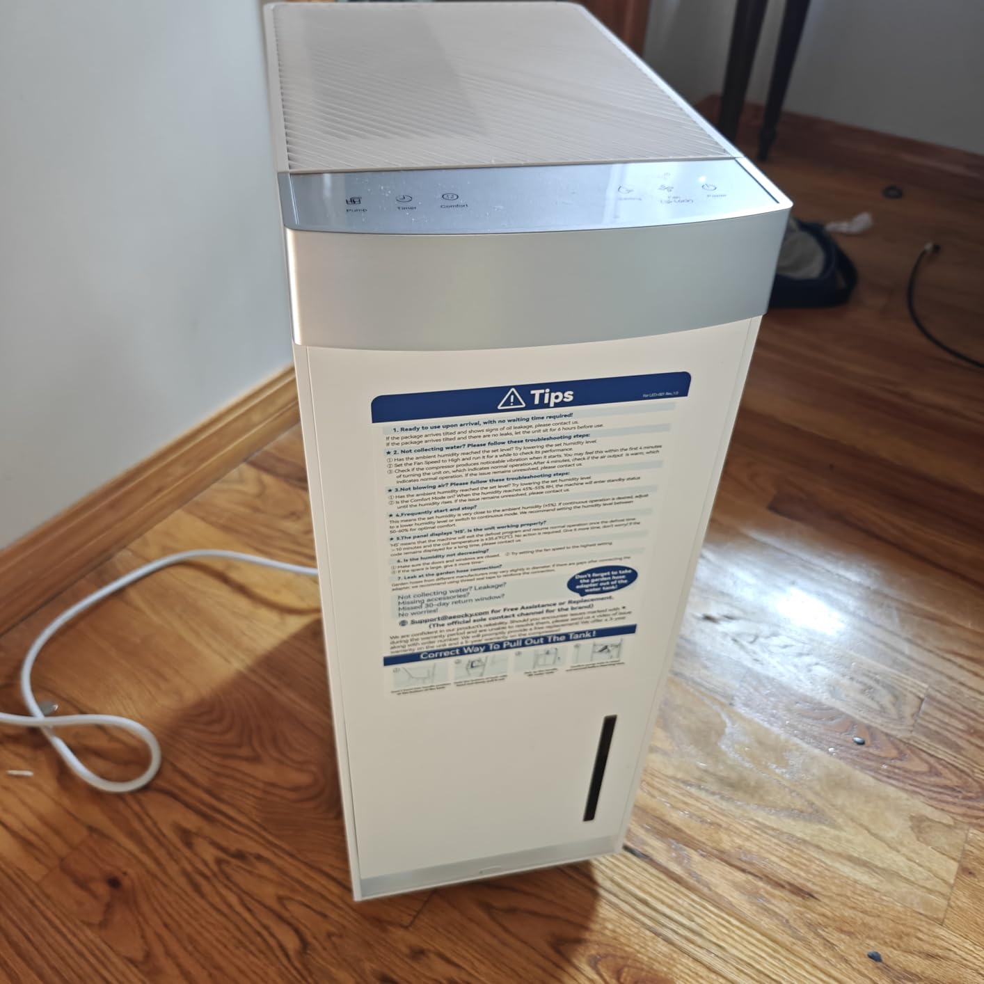 AEOCKY 4500 Sq.Ft Energy Star Most Efficient 2025 Dehumidifier with Pump, Max 80 Pint/Day Smart Compressor Dehumidifier with Drain Hose, Intelligent Humidistat customer photo 1