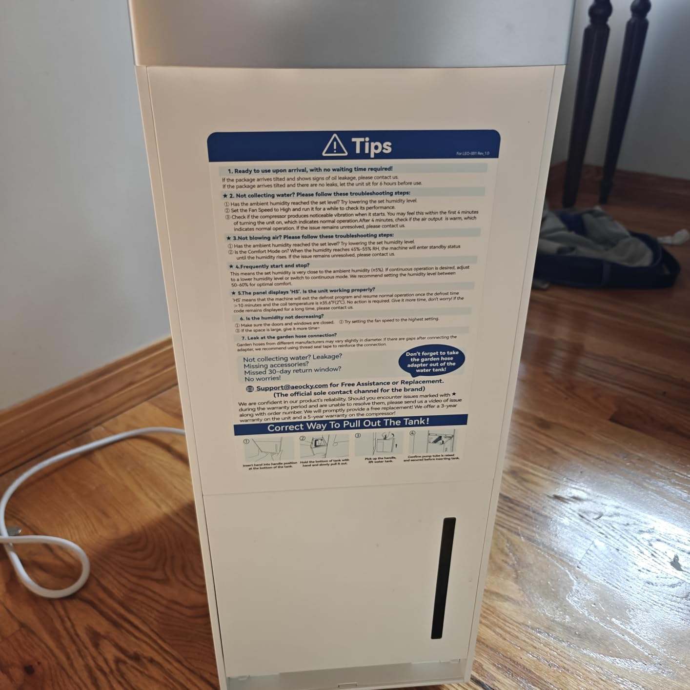 AEOCKY 4500 Sq.Ft Energy Star Most Efficient 2025 Dehumidifier with Pump, Max 80 Pint/Day Smart Compressor Dehumidifier with Drain Hose, Intelligent Humidistat customer photo 2