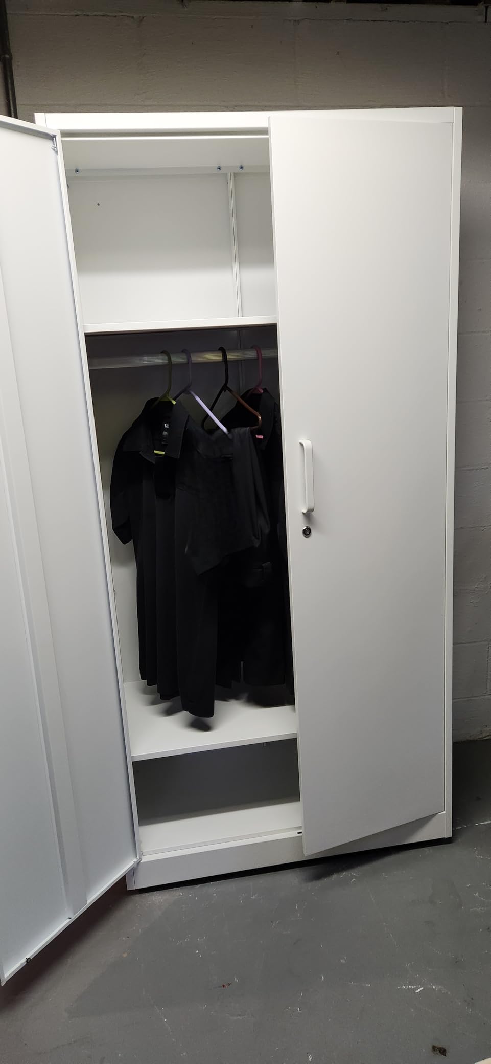 Letaya Metal Armoire Wardrobe Closet with 2 Drawers,18