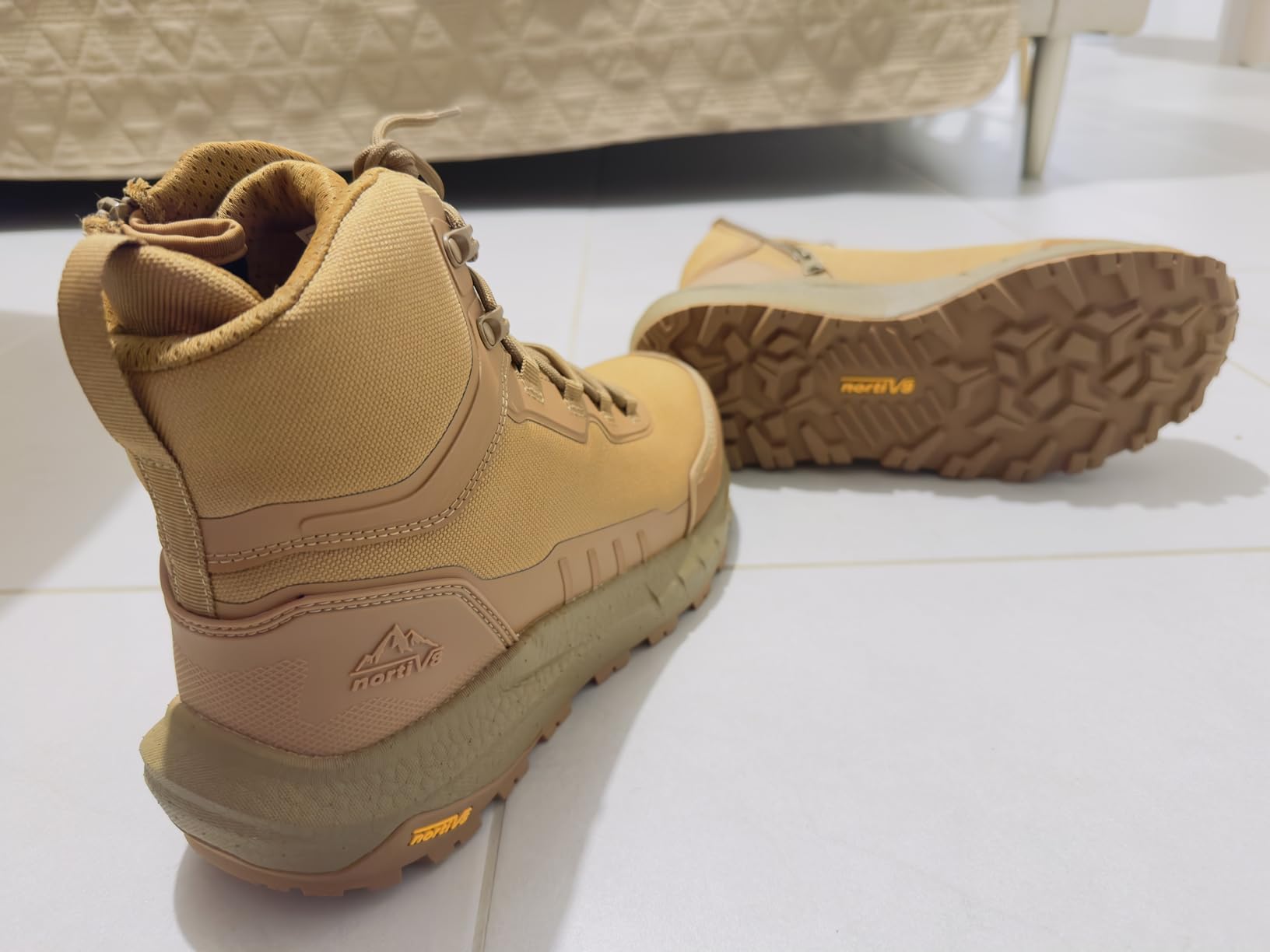 NORTIV 8 Composite Toe Boots for Men ASTM F2413-24 Safety Work Boots Lightweight Anti-Fatigue Non-Slip with Zipper for Warehouse Construction, Terrascope-nano customer photo 2