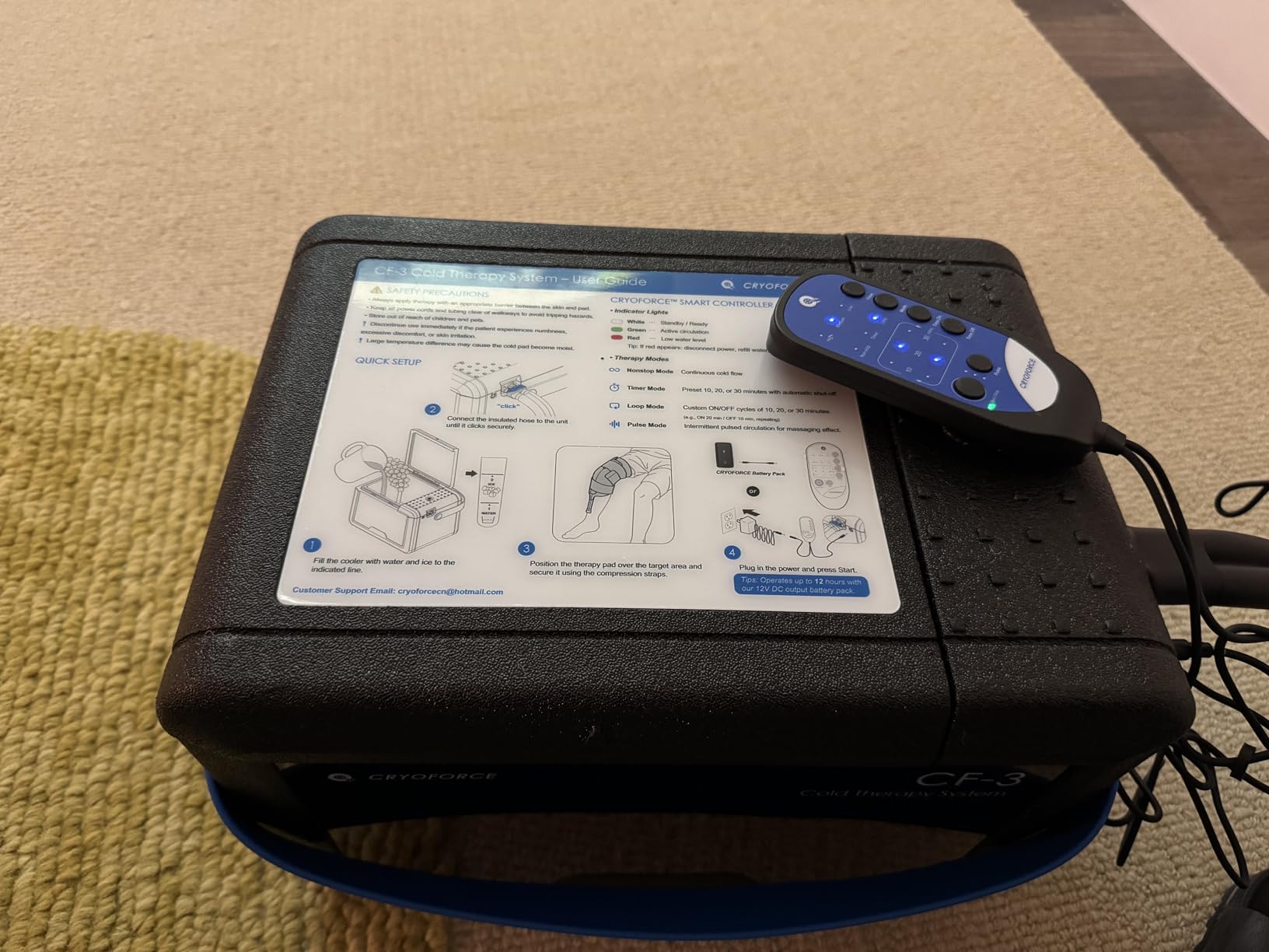 CF-3 Pro Cold Therapy Machine, 16.8QT Large-Capacity Ice Therapy System for Full Knee & Shoulder Coverage, Programmable Recovery System for ACL, TKR & Sports Training customer photo 1
