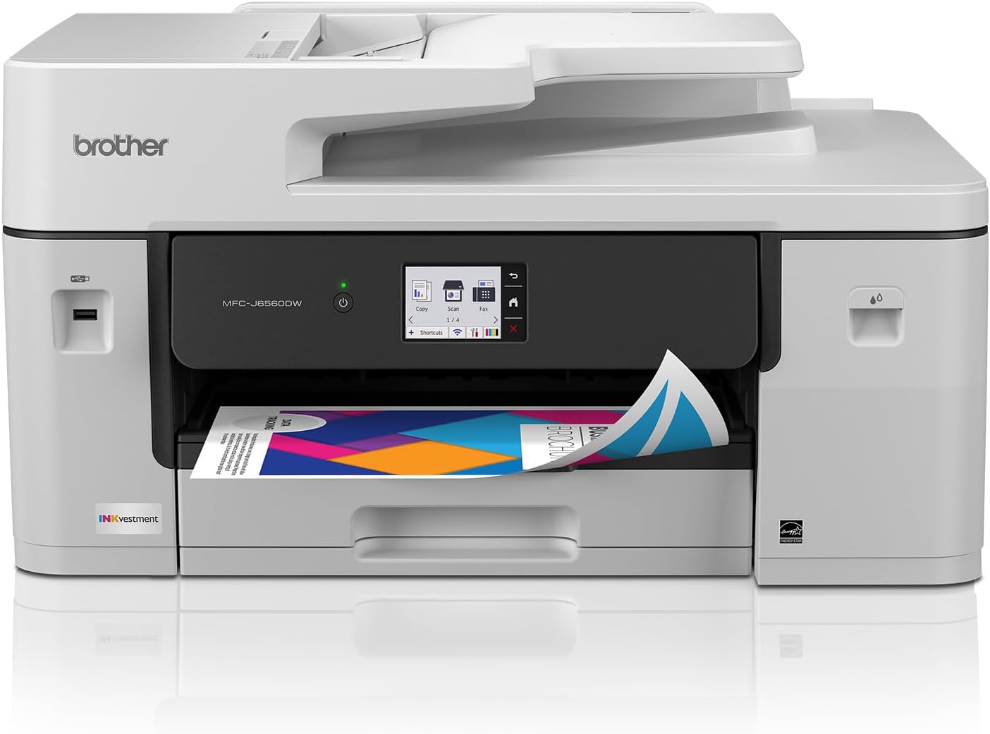 Brother INKvestment 6560 Wireless Color Inkjet All-in-One Printer with 11