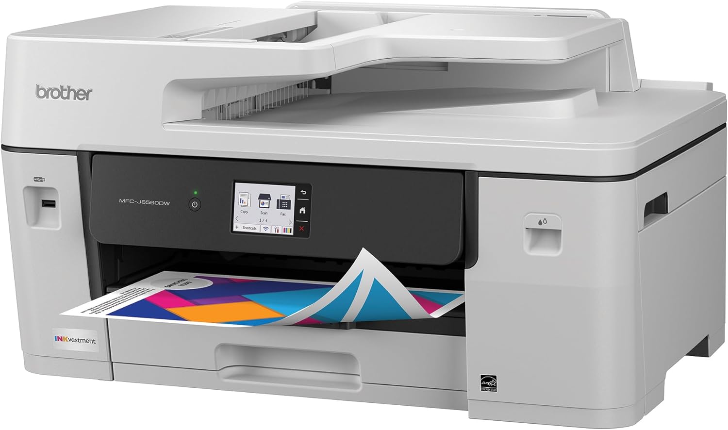 Brother INKvestment 6560 Wireless Color Inkjet All-in-One Printer with 11