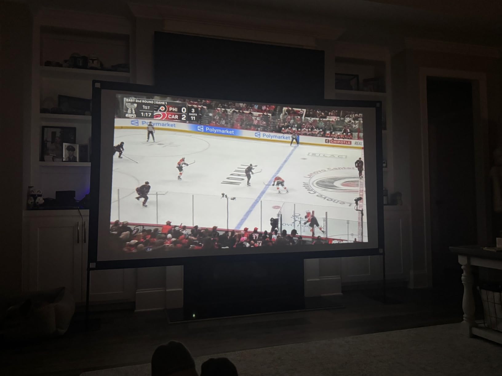 120inch Projector Screen with Stand: Portable Projector Screen Outdoor Indoor Front/Rear 16:9 4K HD with Carry Bag, Sandbag - Lightweight Movie Screen for Backyard, Camping, Theater customer photo 2