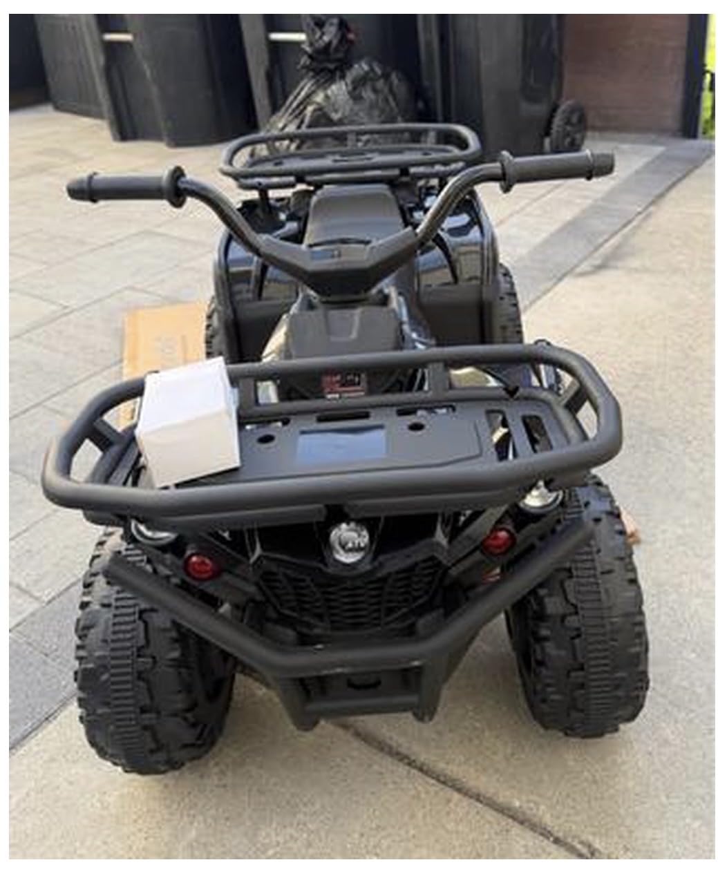 HONEY JOY 24V Kids ATV, Electric Ride On Quad, LED Headlights, Music, 5Mph Max Speed, Big Tires, Toddler 4 Wheeler, Ride On Toy Car with Front & Rear Storage, Gift for Boys Girls (Black) customer photo 1