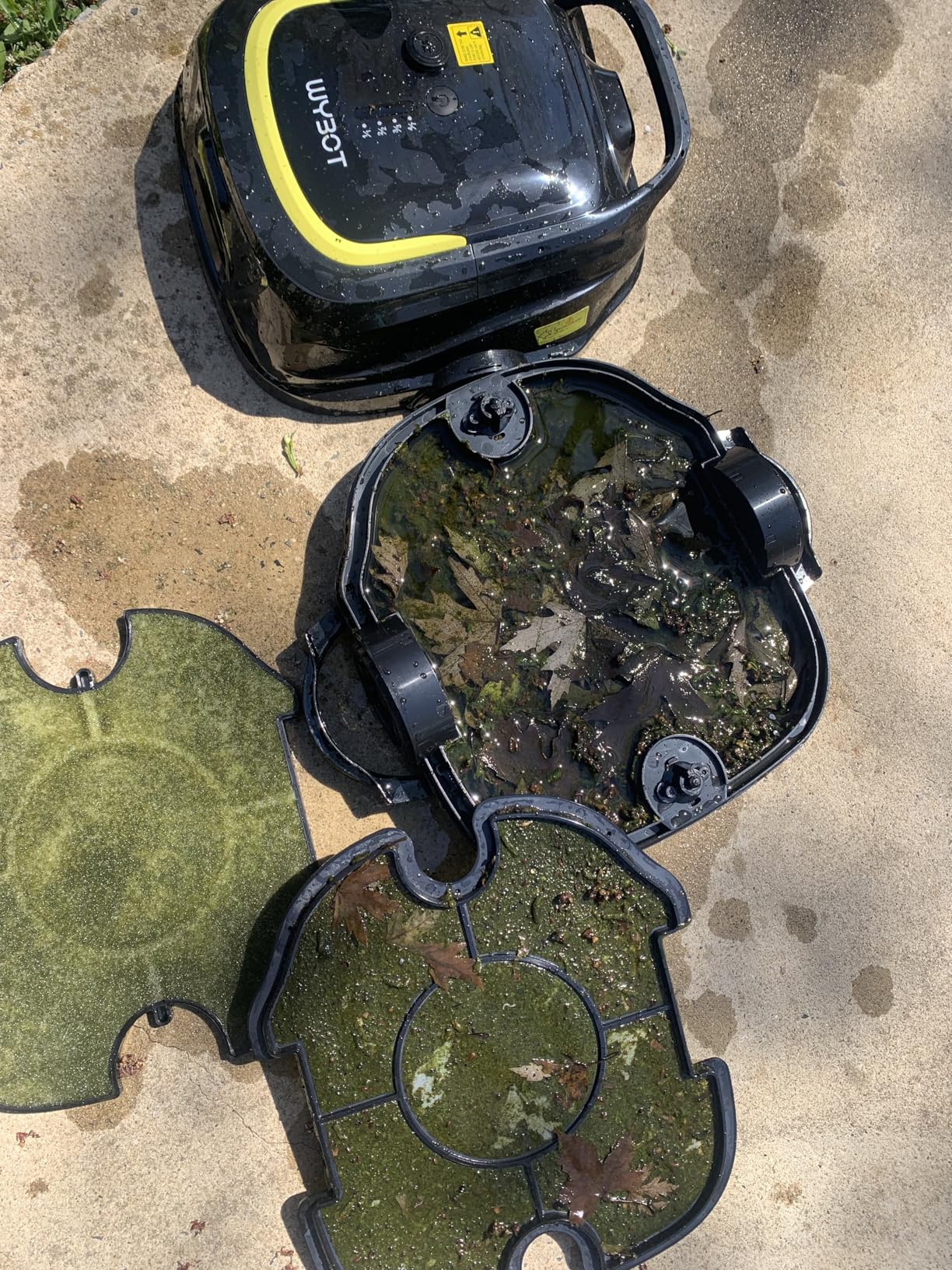 WYBOT A1 Robotic Pool Cleaner - Dual-Layer Filtration, Strong Suction, 130-Min Runtime, Robot Pool Vacuum for Above-Ground & Flat Pools up to 1,100 Sq. Ft., 4 Cleaning Modes (Darkgrey) customer photo 1