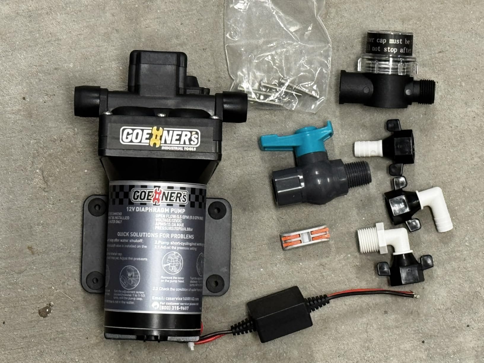 2026 Upgraded RV Water Pump, 12V 6.0 GPM High-Flow, Ultra-Quiet 70 PSI Self-Priming Diaphragm Pump with Adjustable Pressure Switch & Strainer for RV, Marine, Camper, Boat (Run-Dry Safe) customer photo 1