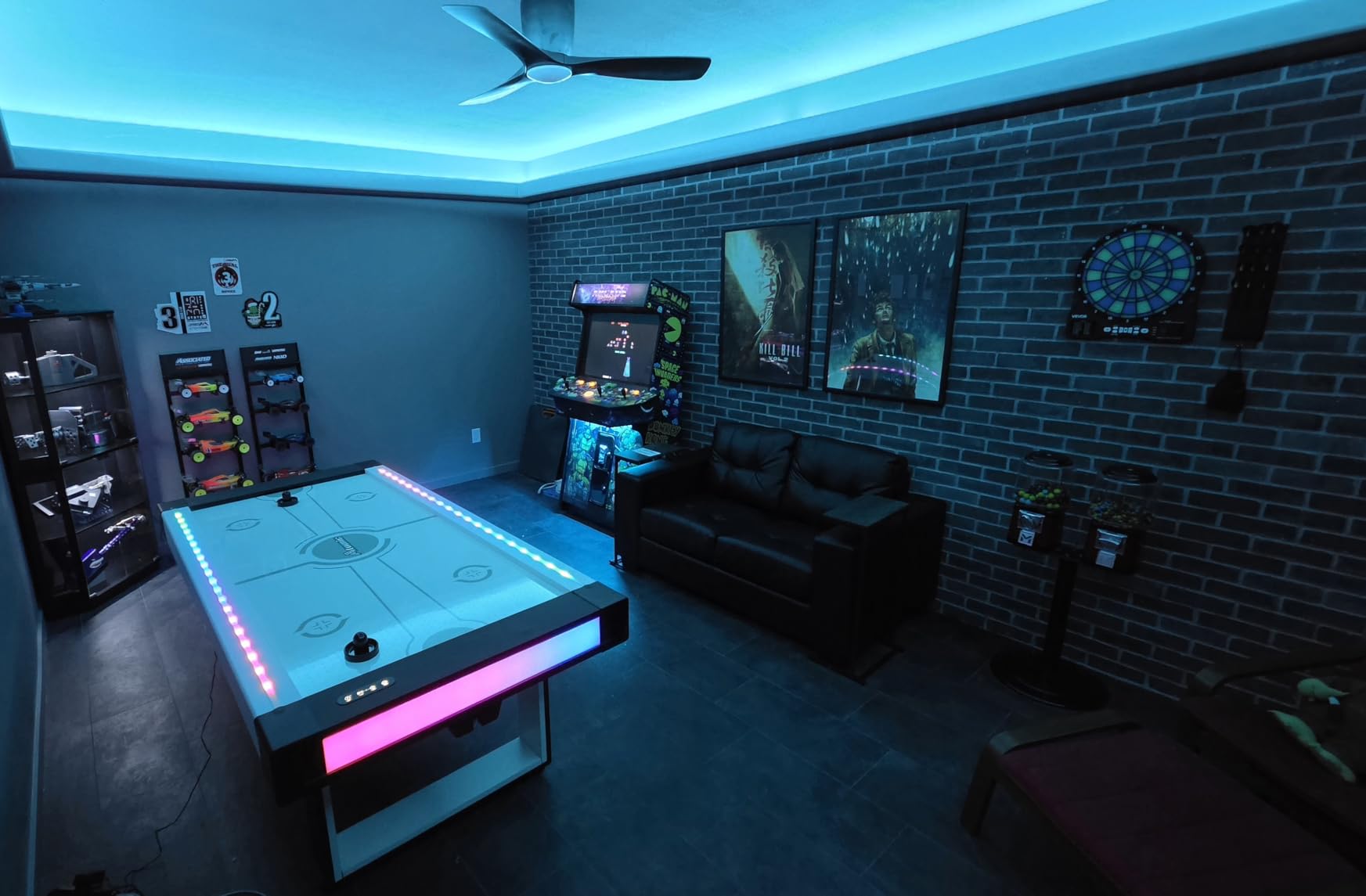 Atomic Vibe 84 Inch Air Hockey Table - Full-Size Arcade Game with LED Lights, Sound Effects, 3 Game Modes, Electronic Scoring, 120V Motor & Light-Up Accessories customer photo 1