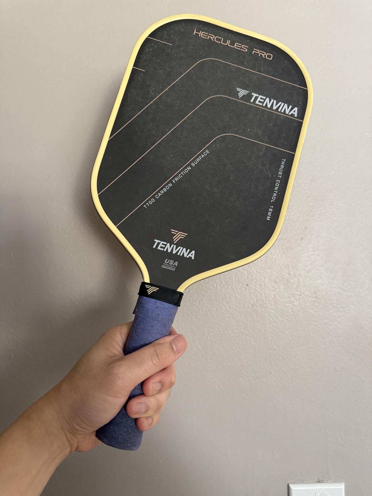 TENVINA Pickleball Paddles, Thermoformed T700SC Carbon Fiber Pickleball Paddle, Pickle Ball Paddle USAPA Approved with Dominant Power and Larger Sweet Spot customer photo 2