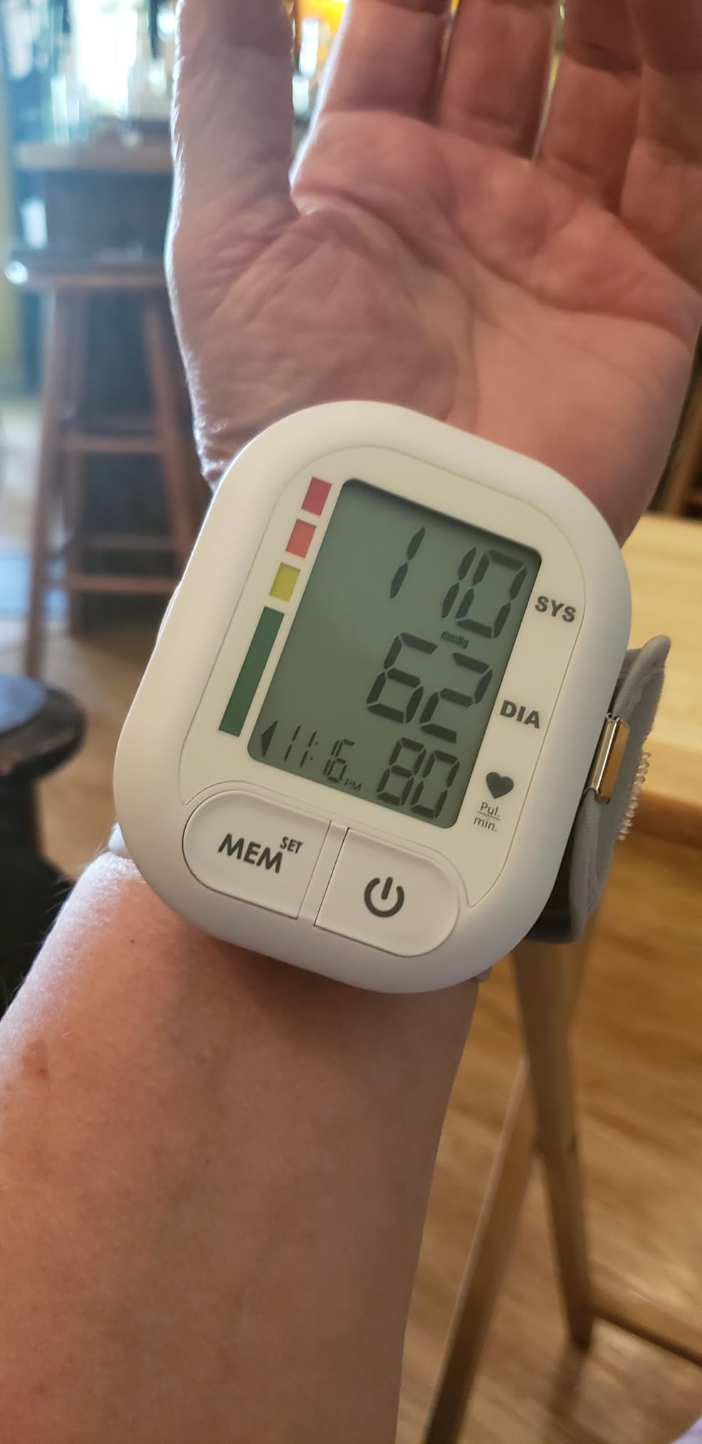 Blood Pressure Monitor Adjustable Wrist Cuff for Home Use Automatic BP Machine Large Digital LCD Display 199 Memory Batteries Included with Carrying Case, Grey customer photo 1