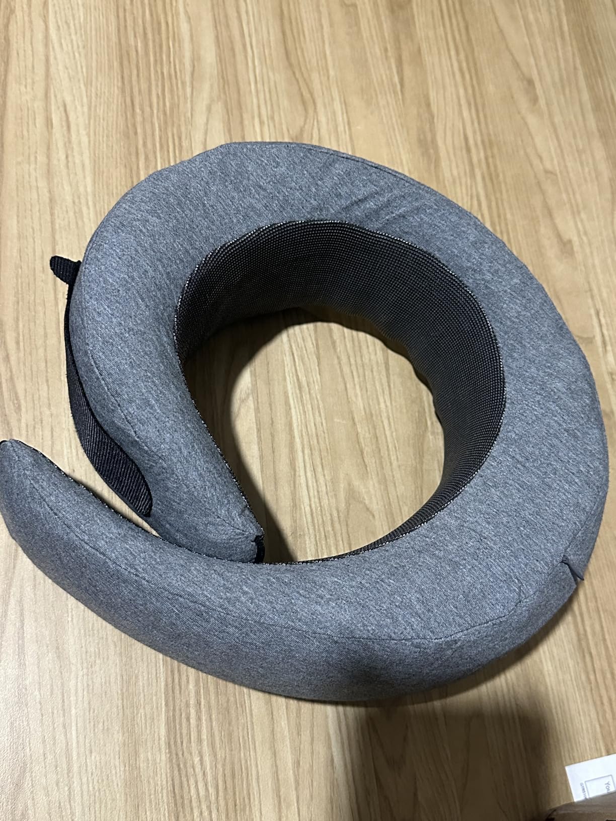 Purroch G-Shape Memory Foam Travel Neck Pillow - 100% Pure Foam Ergonomic Support with Eye Mask & Ear Plugs for Airplane Flights, Car Trips & Office Naps, Beige Gray customer photo 1
