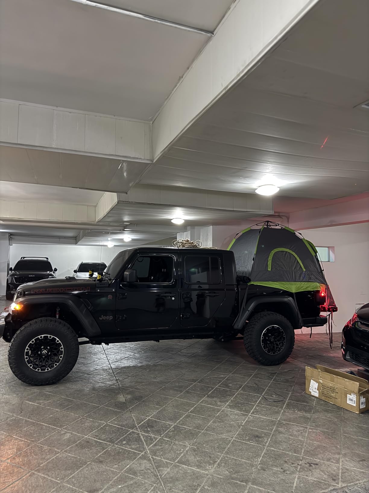 JOYTUTUS Semi-Automatic Truck Bed Tent with Awning, Easy Set-up with Pre-Assembled Design, 2 Person Portable Truck Camping Tent with Rainfly for 5.0FT-6.5FT Pickup Truck Bed, Waterproof PU2000mm customer photo 2