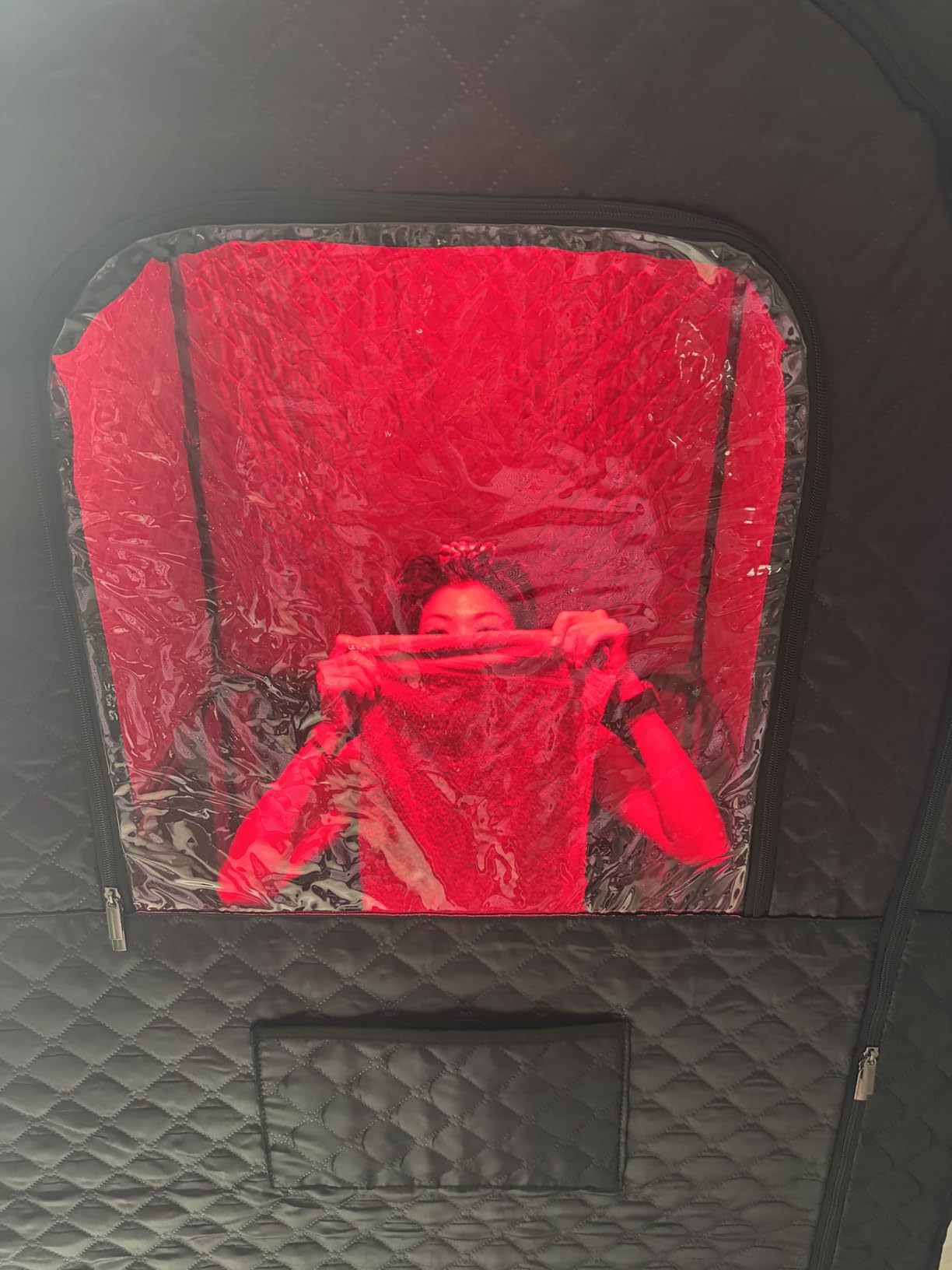 MIXC Upgraded Low EMF Infrared Sauna Box - Ideal for Relaxation & Detoxification | Includes Folding Chair | Multi-Layer Full-Body Sauna Tent for Home, Spa, Indoor, Outdoor & Gym Use (Infrared Version) customer photo 1