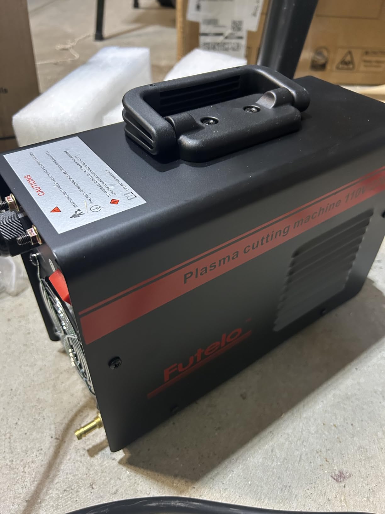 Plasma Cutter 55A, Non-Touch Pilot Arc Plasma Cutter Machine, 110V/220V Dual Voltage, Large LED Display, IGBT Inverter, 1/2