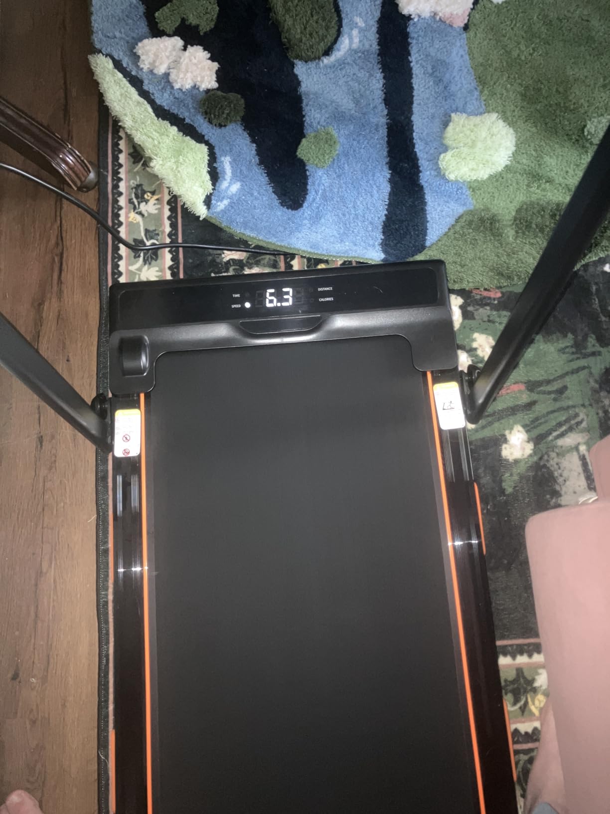 16% Incline Walking Pad Treadmills for Home Small, 4-in-1 Under Desk Treadmill with Handles, Foldable Treadmill with 2.5 HP Quiet Brushless, 330 LBS Capacity customer photo 2