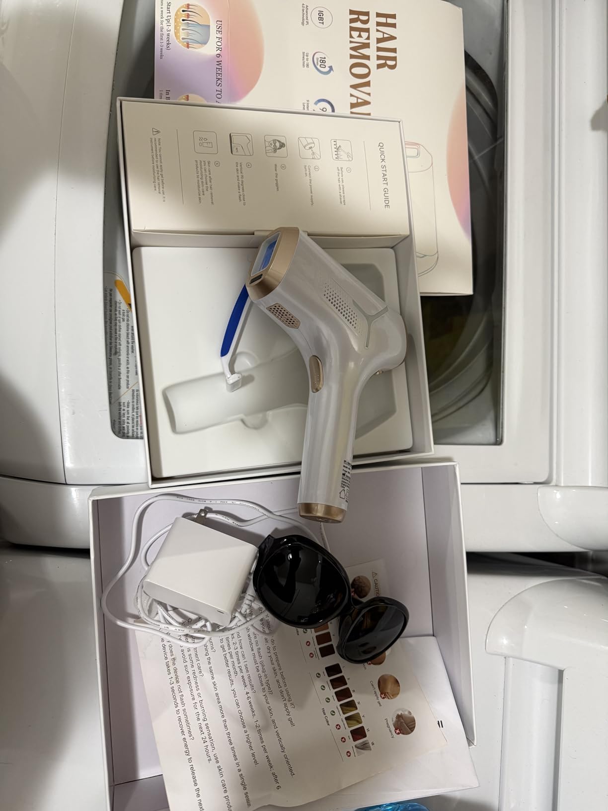 LYSMOSKI Laser Hair Removal for Women and Men, At-Home IPL Hair Removal Device with 5.2 cm² Treatment Window, Nearly Painless, Visible Results in 2 Weeks, Full Body Treatment in 8 Minutes, white customer photo 1