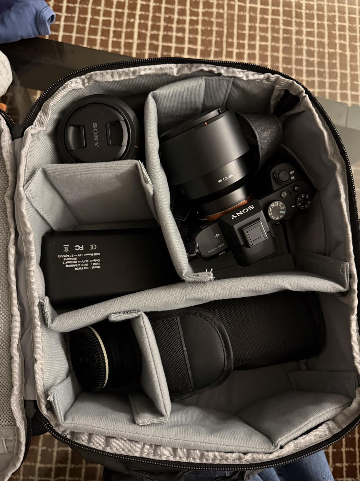 BAGSMART Puffy Camera Backpack, Camera Bags for Photographers, DSLR/SLR Mirrorless Photography Camera Case, Small Water-resistant Travel Backpack for Women with Laptop Compartment, Black customer photo 2
