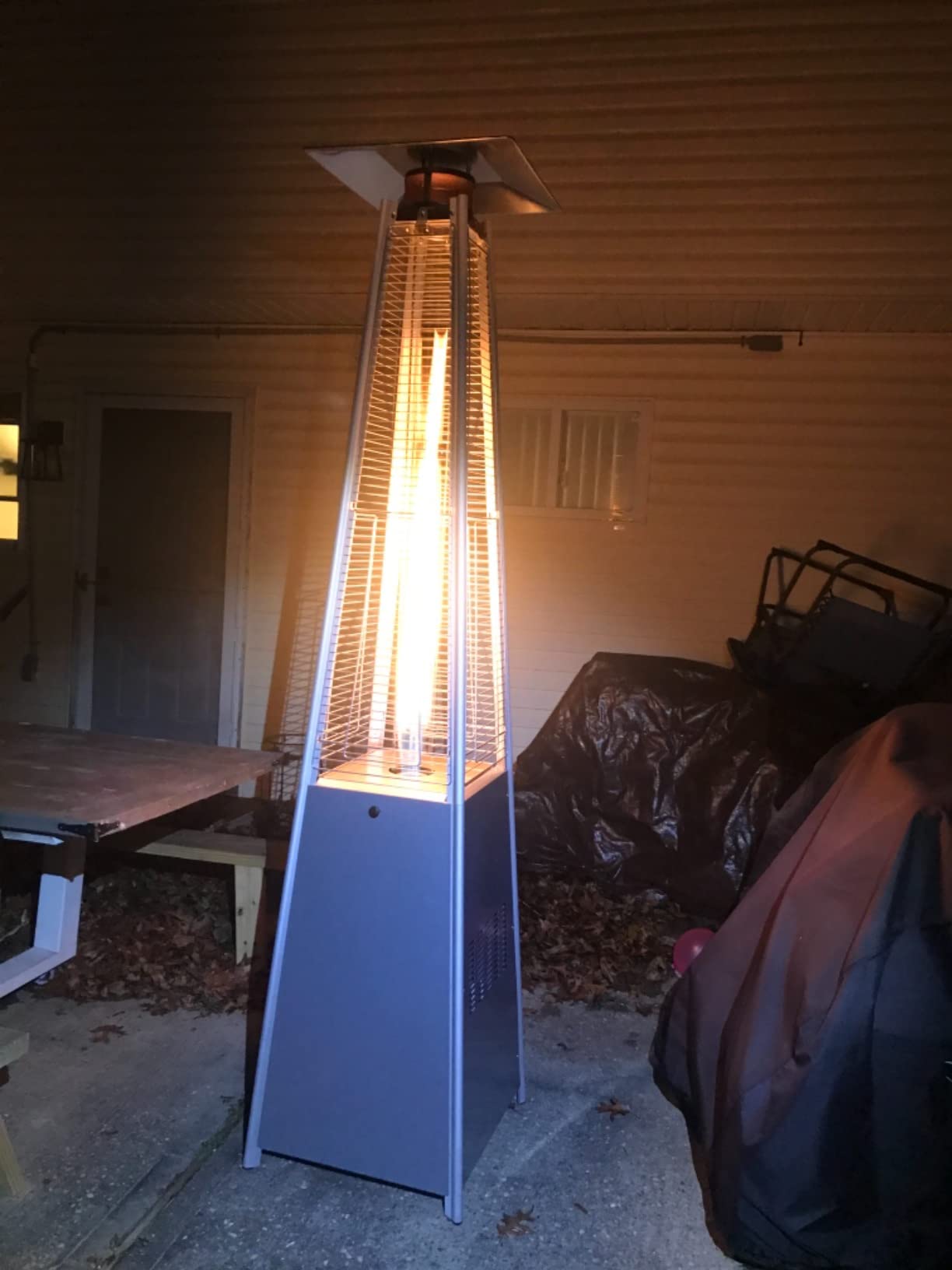 LAUSAINT HOME Pyramid Patio Heater, 48,000 BTU Outdoor Propane Heaters for Outdoor Use, Upgraded 91