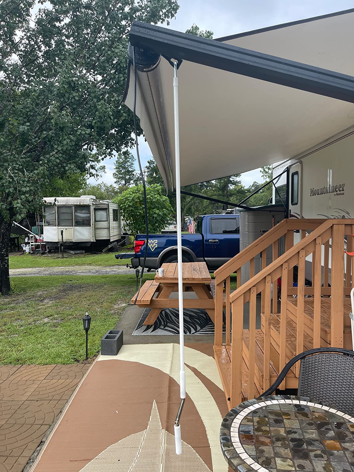Awnlux Black Motorized Modular Retractable RV Awning Full Set Assemblies for RV, 5th Wheel, Travel Trailers, Toy Haulers, and Motorhome-RV Trailer Awning for Home or Camper-19x8 Ft-Black Strip customer photo 2