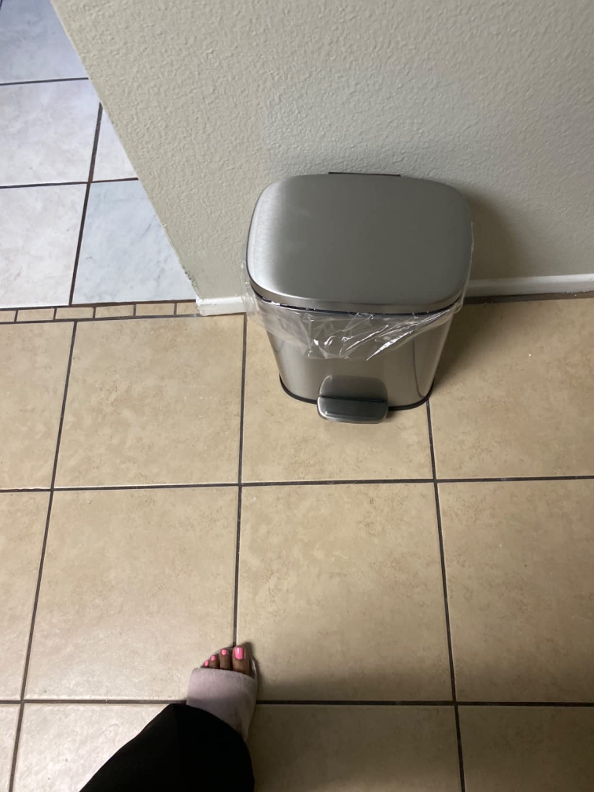 iTouchless Odor-Locking Diaper Pail - 2026 Award-Winning Ag+ Silver Ion Nursery Bin - Fits Any Bag, No Refills Needed - Includes 20 Leak-Proof Bags (Hold 300 Diapers) - Boho White Baby Registry Gift customer photo 1