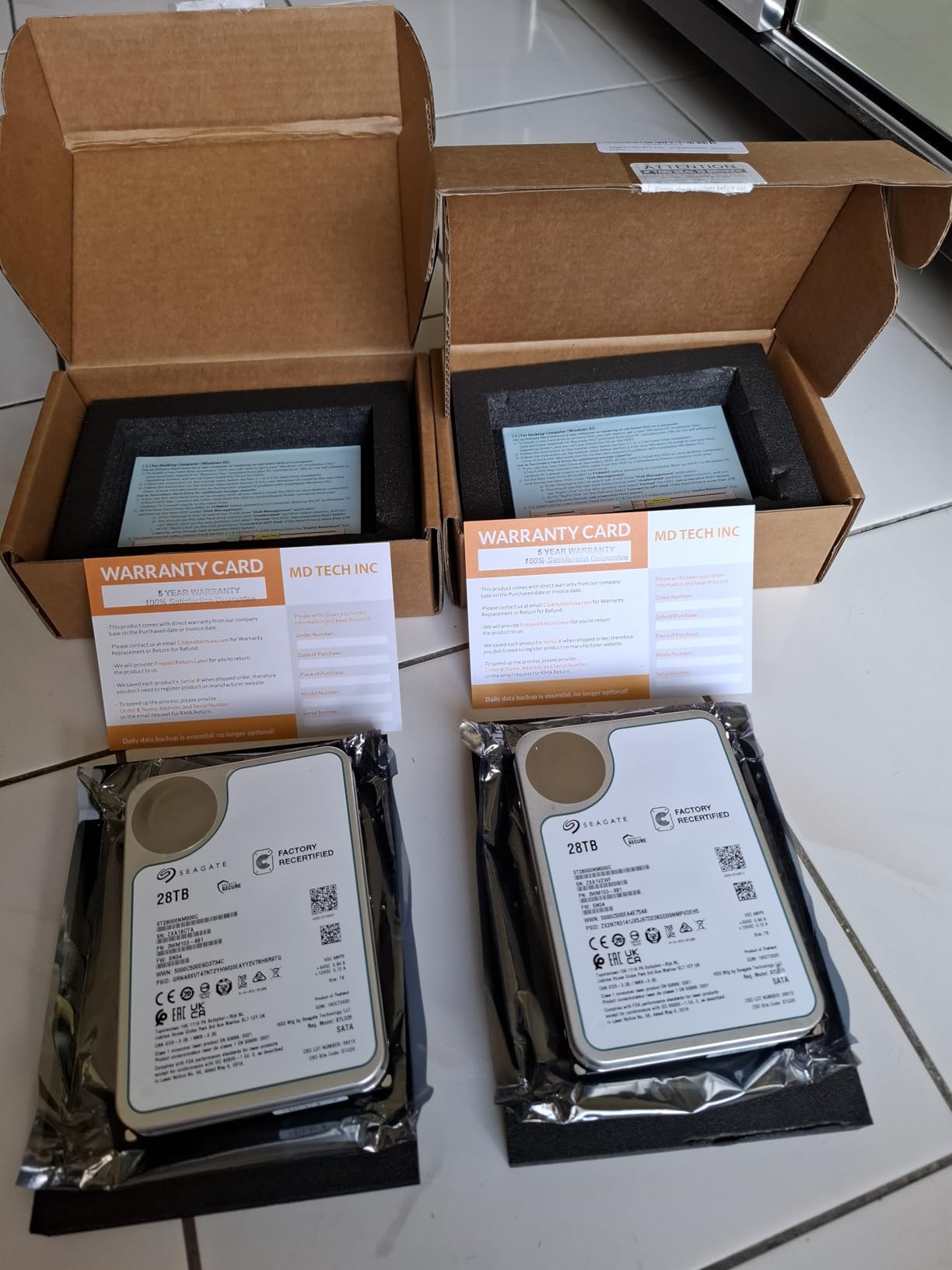 Seagate Exos 28TB Internal Hard Drive HDD - 3.5 in CMR SATA 6Gb/s, 7200 RPM, 512MB Cache customer photo 1