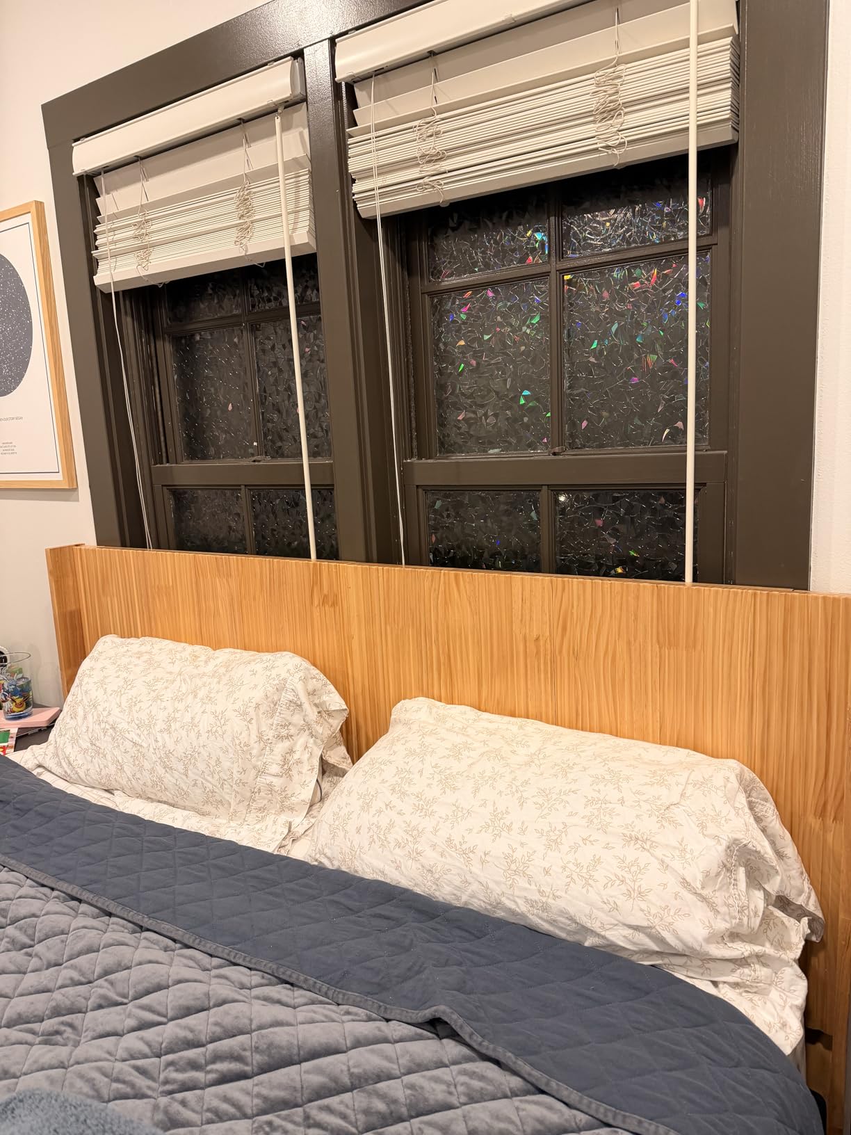 Huatean Home 80.3 inch Wide Wooden Headboards King Size, Farmhouse Head Board Only, Boho Headboards, Wall Mounted Head Board, Modern Wood Headboard King Size Headboard Only, Natural Wood customer photo 1