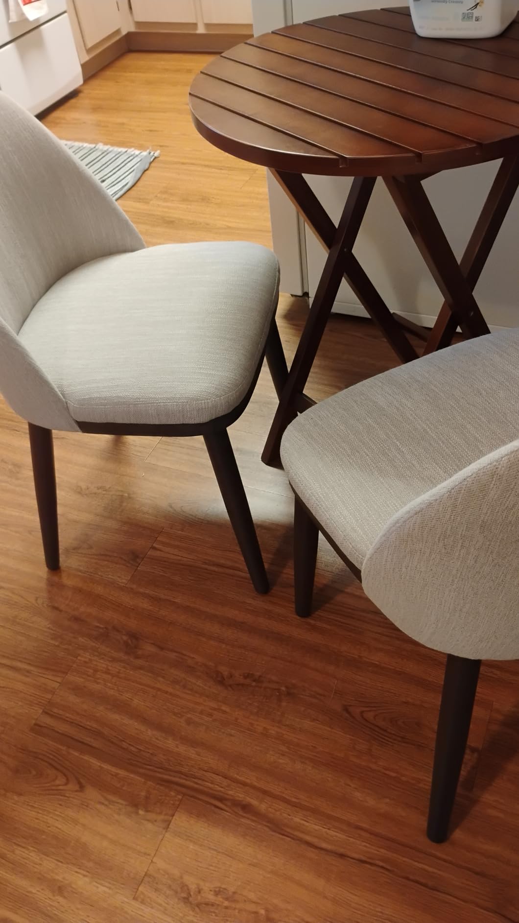 COLAMY Upholstered Dining Chairs Set of 4, Modern Kitchen Chairs with Back, Fabric Side Dining Room Chairs with Wood Legs customer photo 1