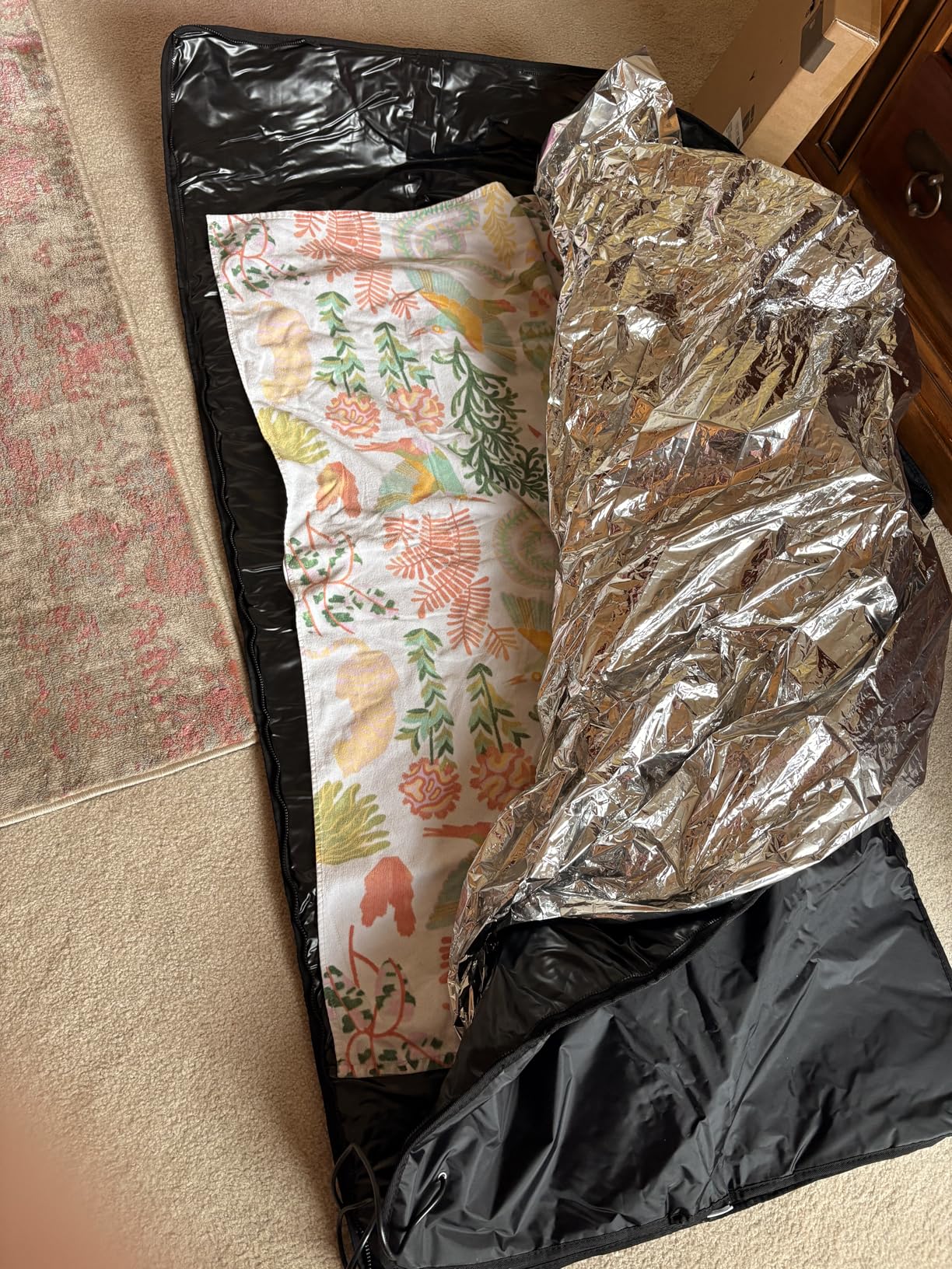 Infrared Sauna Blanket for Home: Portable Full Body Detox Wrap with Deep Heat Relaxation - Adjustable 86-176°F Far Infrared Therapy 20-60 Min Timer Waterproof Foldable Design 71 x 31.5 Inch customer photo 2