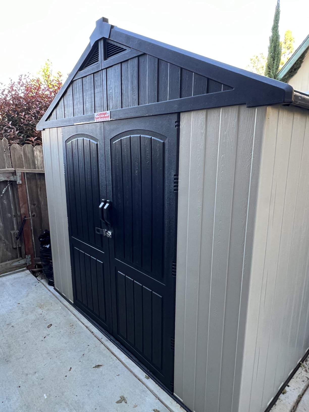 Patiowell 6x4 FT Resin Outdoor Storage Shed with Floor, Plastic Storage Shed with Lockable Door, Outside Shed Perfect to Store Patio Furniture, GardenTools Bike Accessories, Lawn Mower, Light Gray customer photo 1