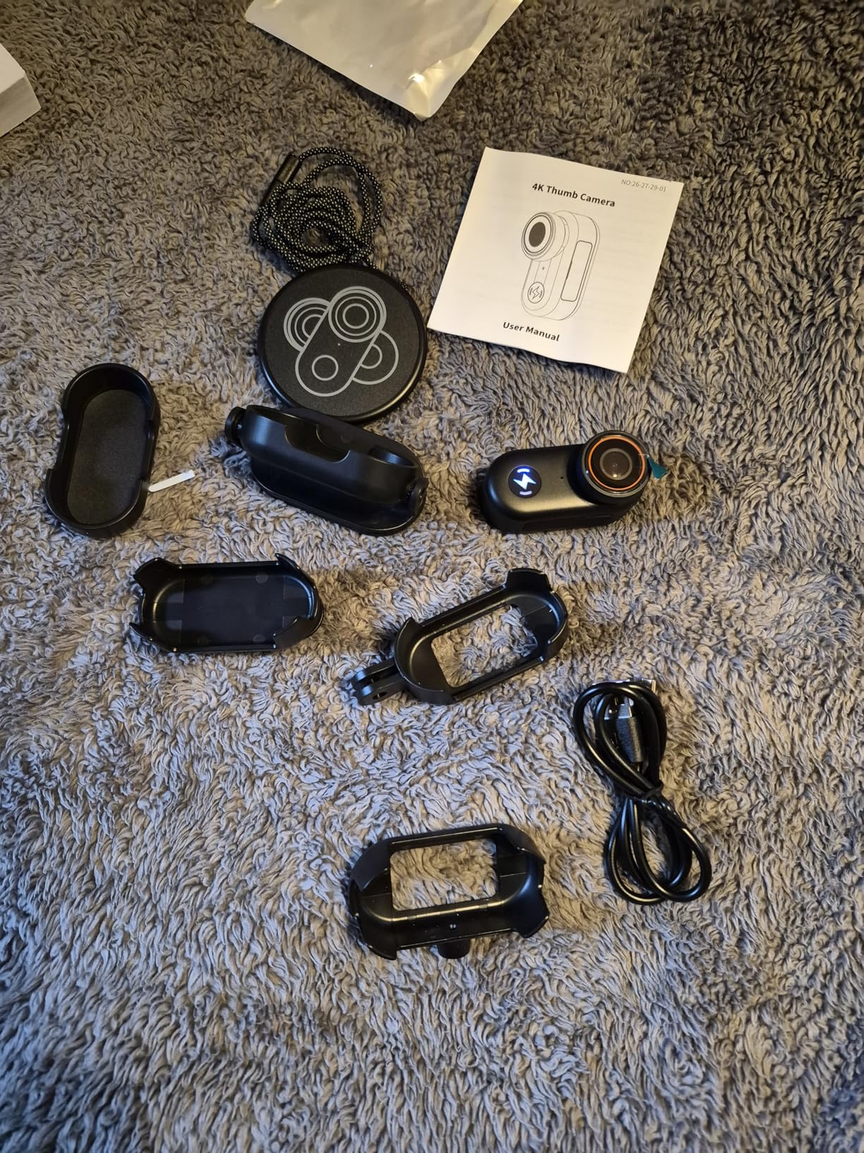 4K Mini Body Camera with 64GB Card, WiFi Thumb Action Camera with 1.47