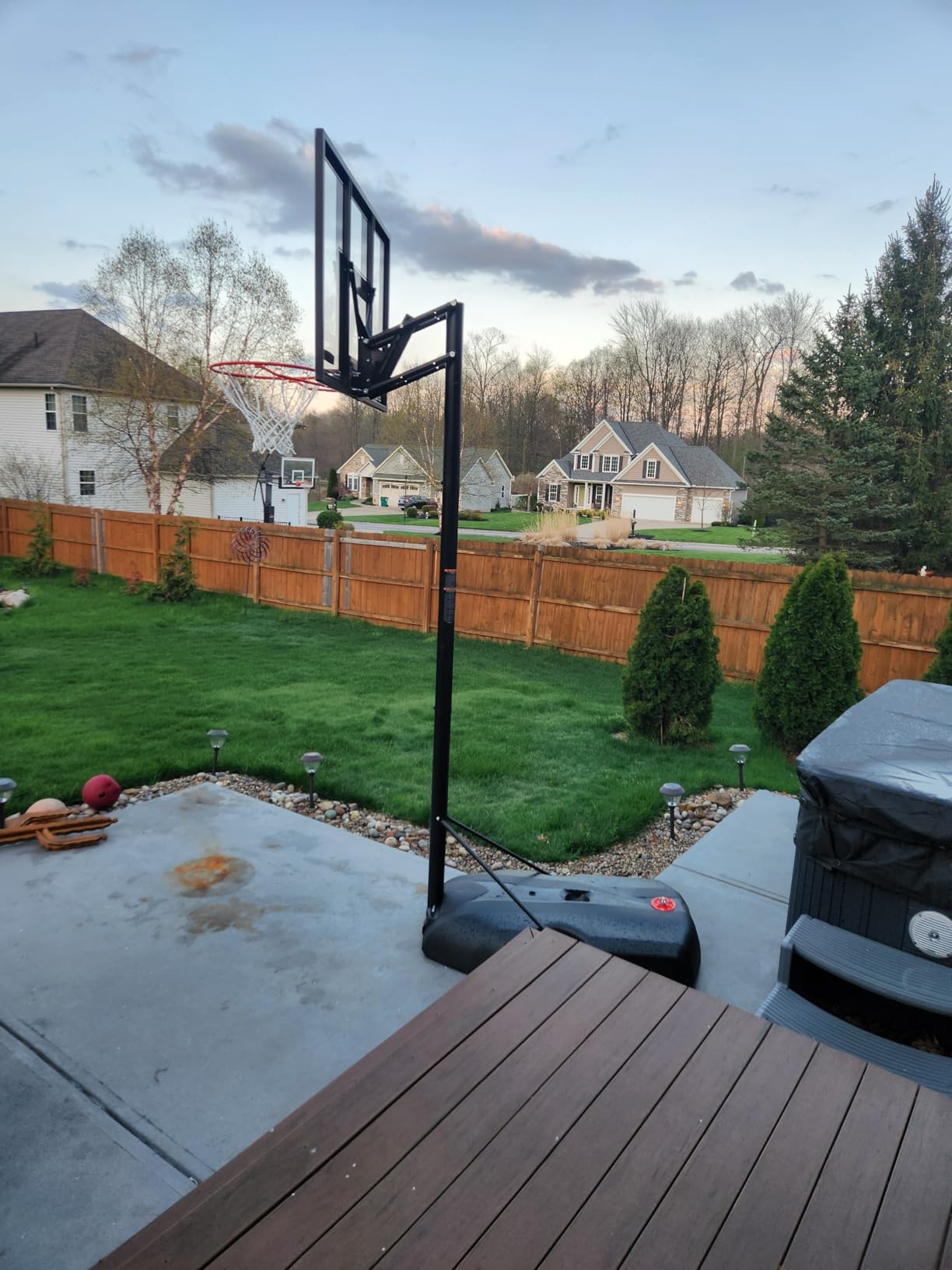 Lifetime Portable Basketball Hoop, 50 Inch Shatterproof Fusion Backboard, Adjustable Height 8-10 Ft, Broomstick Adjust, Base with Wheels, Slam-It Rim customer photo 1