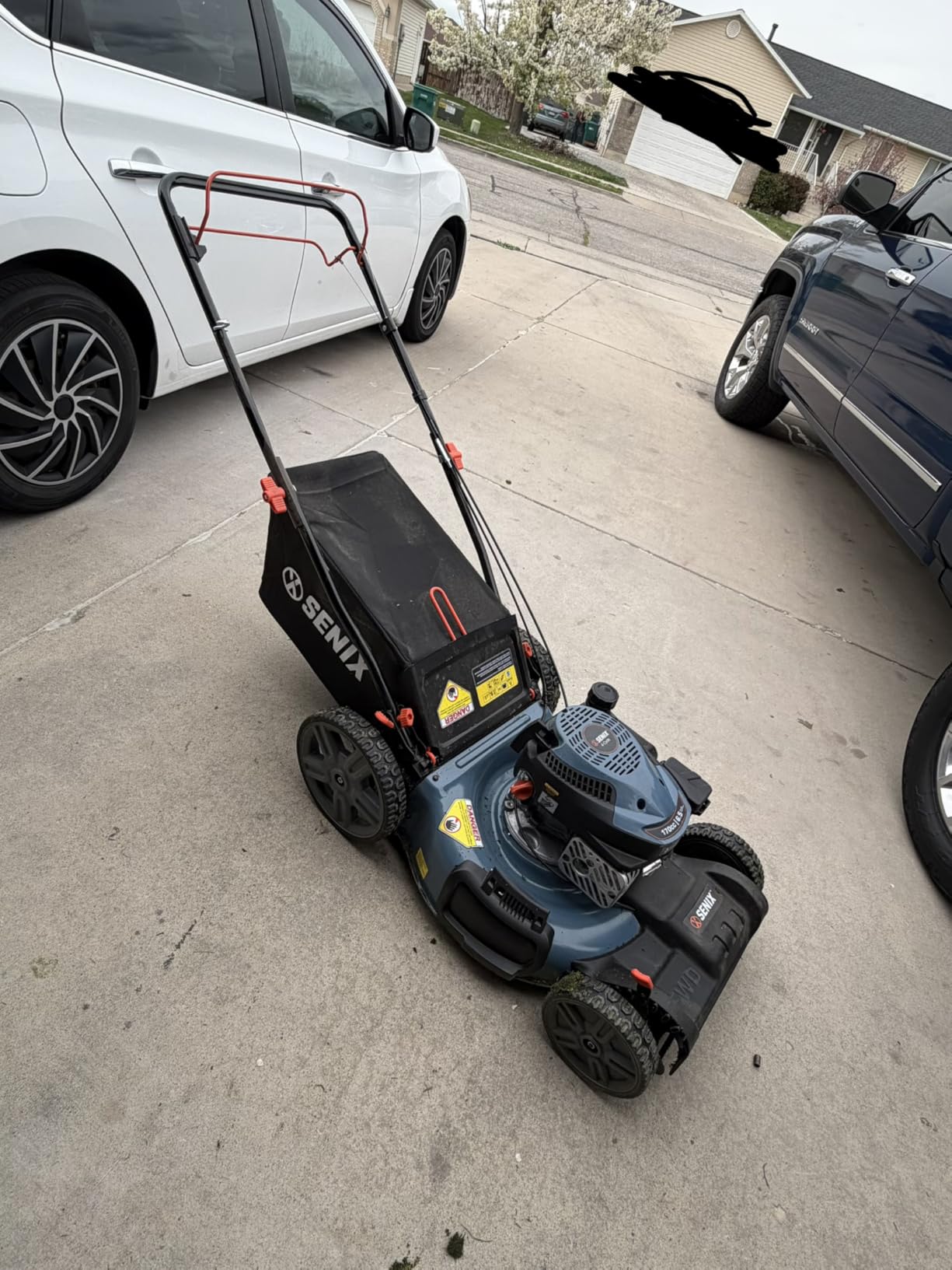 SENIX 21'' Self-Propelled Gas Lawn Mower (FWD), 170 cc 4-Cycle Engine 3.8 HP, 3-in-1 (Bagging/Mulching/Side Discharge), 6-Position Cutting Height Adjustment, 1.7 Bushels Grass Bag customer photo 1