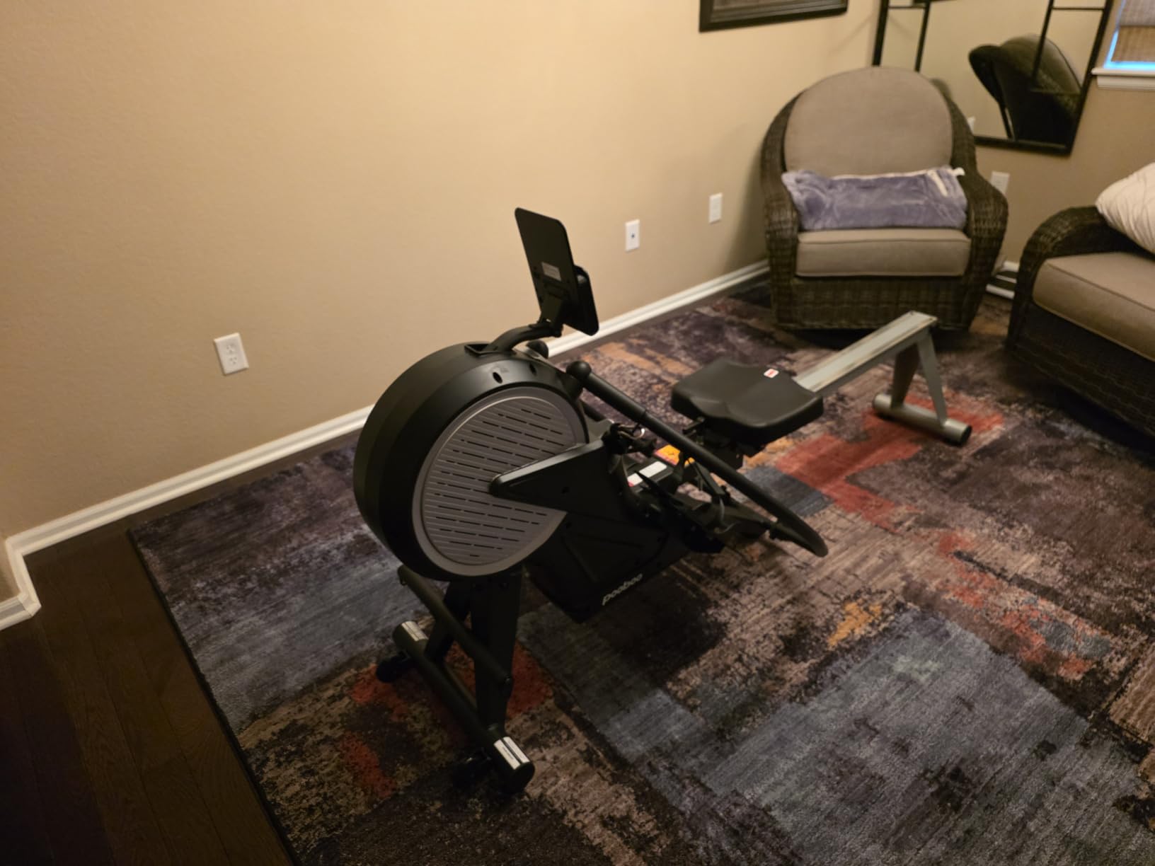 pooboo Rowing Machines for Home, Dual Wind & Magnetic Resistance, Foldable Row Machine 400 LB Weight Capacity, 14 Levels Resistance Quiet Rowers, App Supported customer photo 2