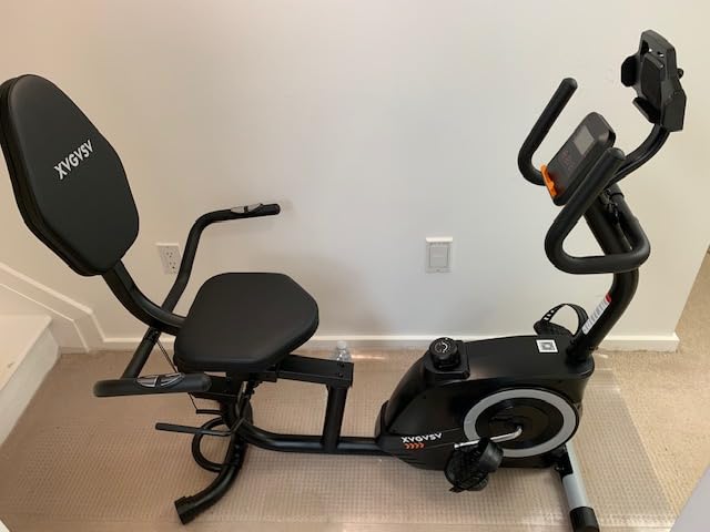 Recumbent Exercise Bike for Home Use, Quiet Recumbent Stationary Bikes for Adults & Seniors, 16-Level Resistance, Adjustable Seat, Supports 400LB, Pulse Sensors & LCD Display customer photo 1