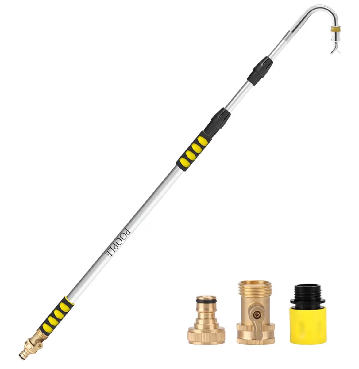 Gutter Cleaning Tools from The Ground, 20FT Reach Telescoping Gutter Cleaner Tool, Rain Gutters Cleaning Wand with 360° Metal Head, Gutters Cleaner Hose Attachment & Connection Adapter customer photo 1