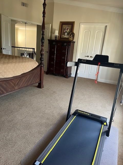 TOPUTURE Walking Pad Treadmill with 12% Incline, 4 in 1 Foldable Treadmill with Handle Bar for Home/Office, Under Desk Treadmills Portable Folding Walking Pad with App & Bluetooth Speaker, 0.6-10MPH customer photo 1