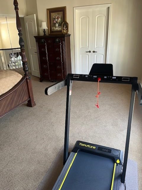 TOPUTURE Walking Pad Treadmill with 12% Incline, 4 in 1 Foldable Treadmill with Handle Bar for Home/Office, Under Desk Treadmills Portable Folding Walking Pad with App & Bluetooth Speaker, 0.6-10MPH customer photo 2