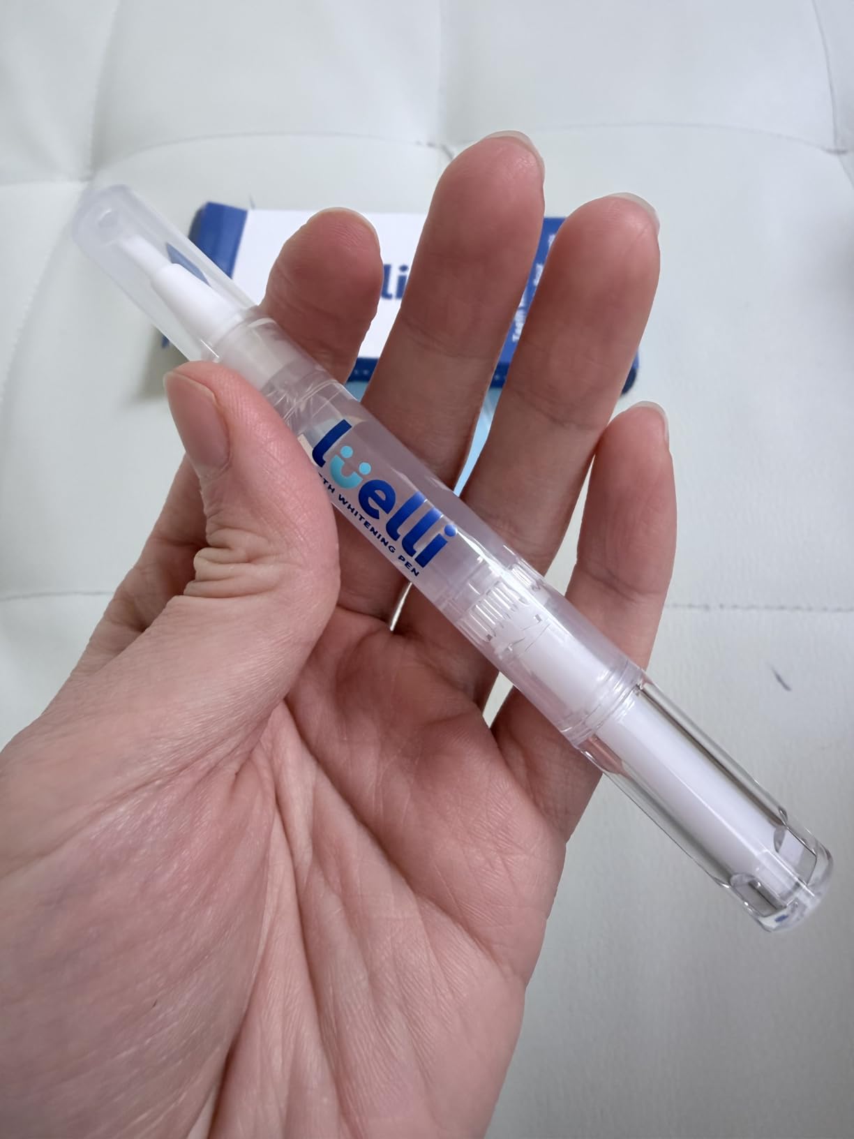 Luelli Teeth Whitening Kit with 35% Carbamide Peroxide - Teeth Whitener for Sensitive Teeth | Enamel Safe - 32 LED Lights - Wireless with Tray and Whitening Gel Pen for Home | Travel (Mint) customer photo 2