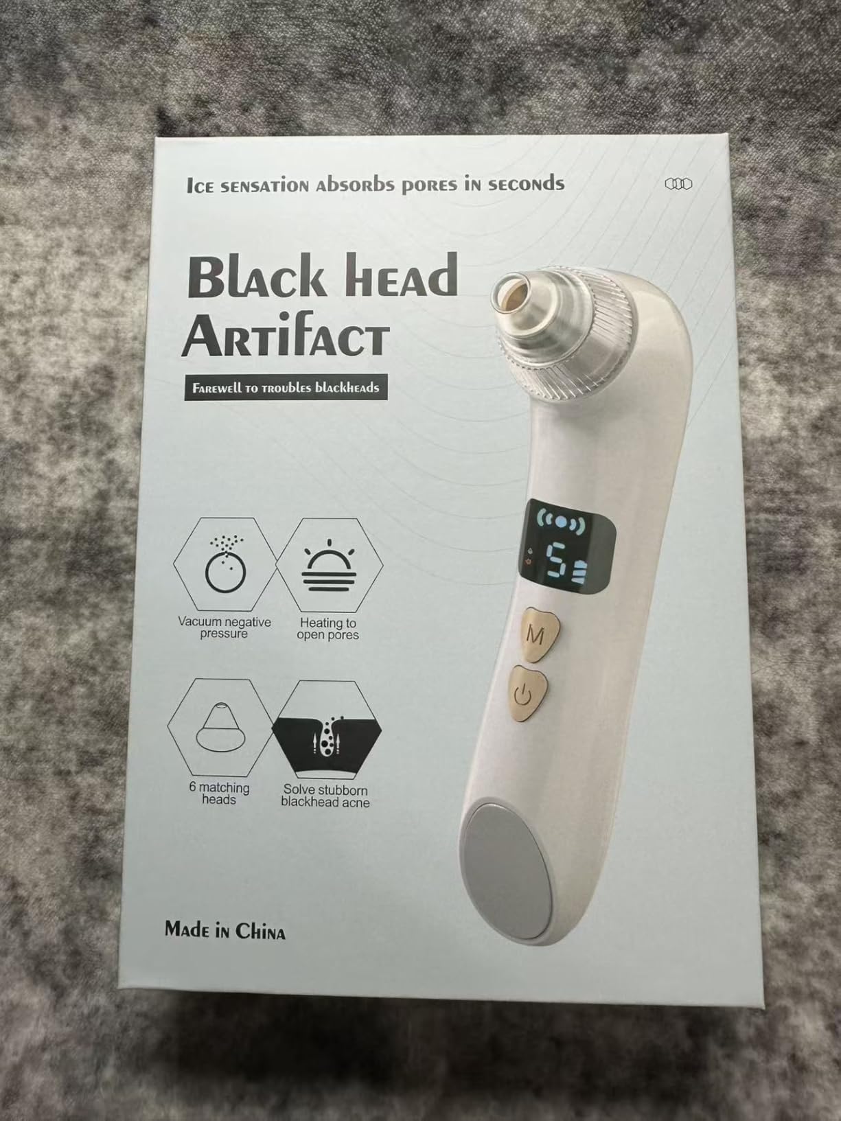 Upgraded Visible Blackhead Remover Pore Vacuum,Heating Facial Deep Cleansing,6MP HD Camera 25X Magnification Facial Pore Acne,Comedone Whitehead Extractor Tools for WomenMen,5 Suction Levels 6 Probes customer photo 2