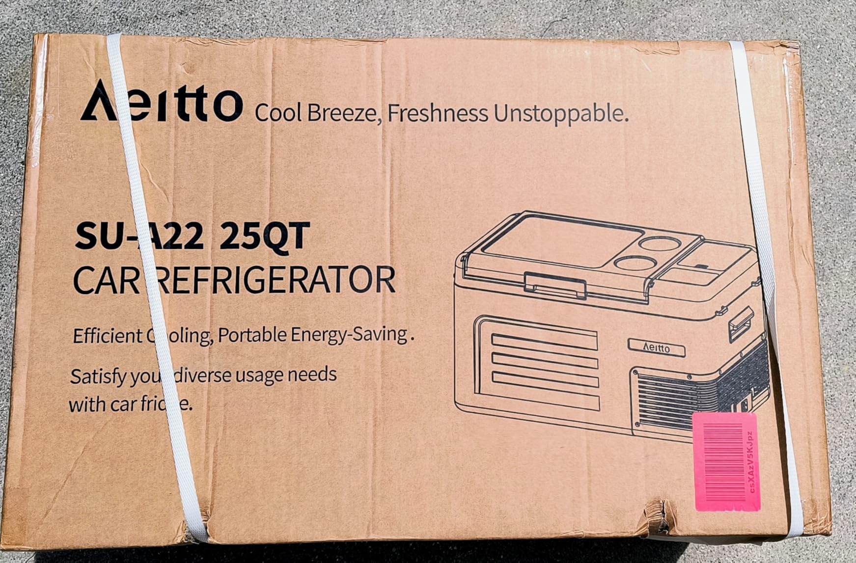 Aeitto 12 Volt Car Refrigerator 20Quart Car Fridge Freezer Electric Cooler Portable Cooler 12V Fridge RV Refrigerator -4℉-68℉ Temp Control 12/24V DC & 100-240V AC for Travel, Camping, RV, Road customer photo 2