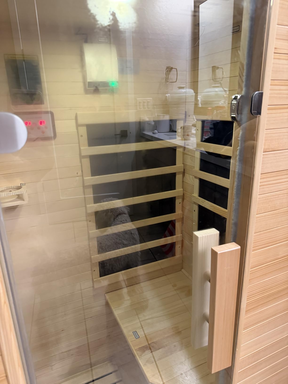 Outdoor Traditional Sauna, 4-6 Person Wooden Sauna, Steam Wet Wood Sauna with 220V with 6KW Heater, Sauna Stone, Thermometer customer photo 1