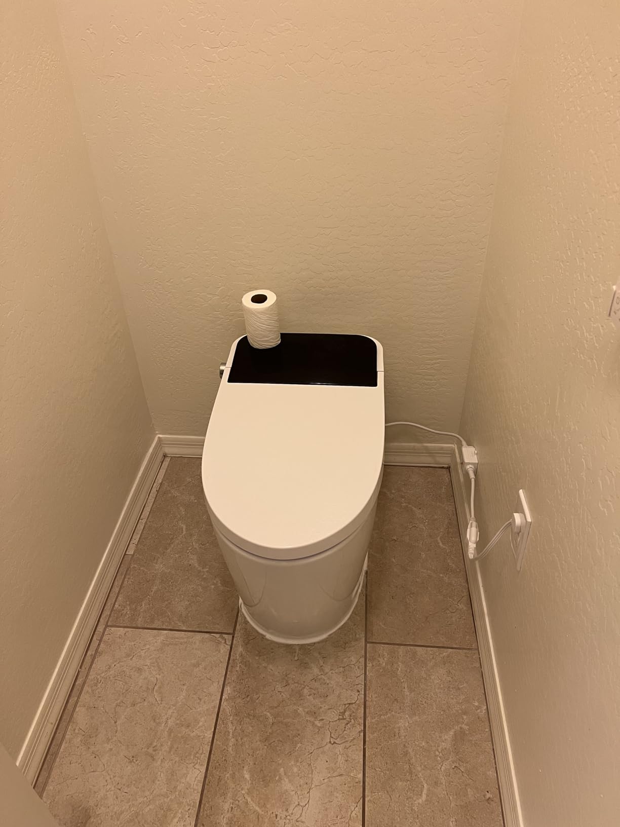 Smart Toilet with Bidet Built In, Heated Seat & Dual Auto Flush, Foot Sensor, Tankless Modern Elongated Electric Toilet with Warm Water Wash, Air Dryer, LED Display & 1000g MaP Flush, 1.28 GPF customer photo 1