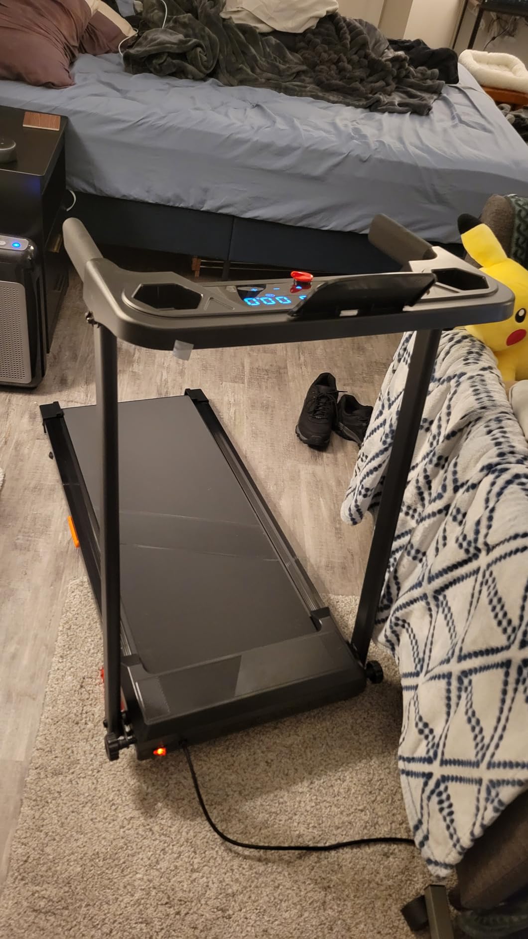 LONTEK 15% Auto Incline Treadmills for Home, 10S Folds Away Portable Treadmill with Led Screen & Handle Bar Up to 300LBS Capacity, 3.0HP 7-Layer Shock-Absorbing Walking Pad Treadmill 0.6-7.2MPH customer photo 1