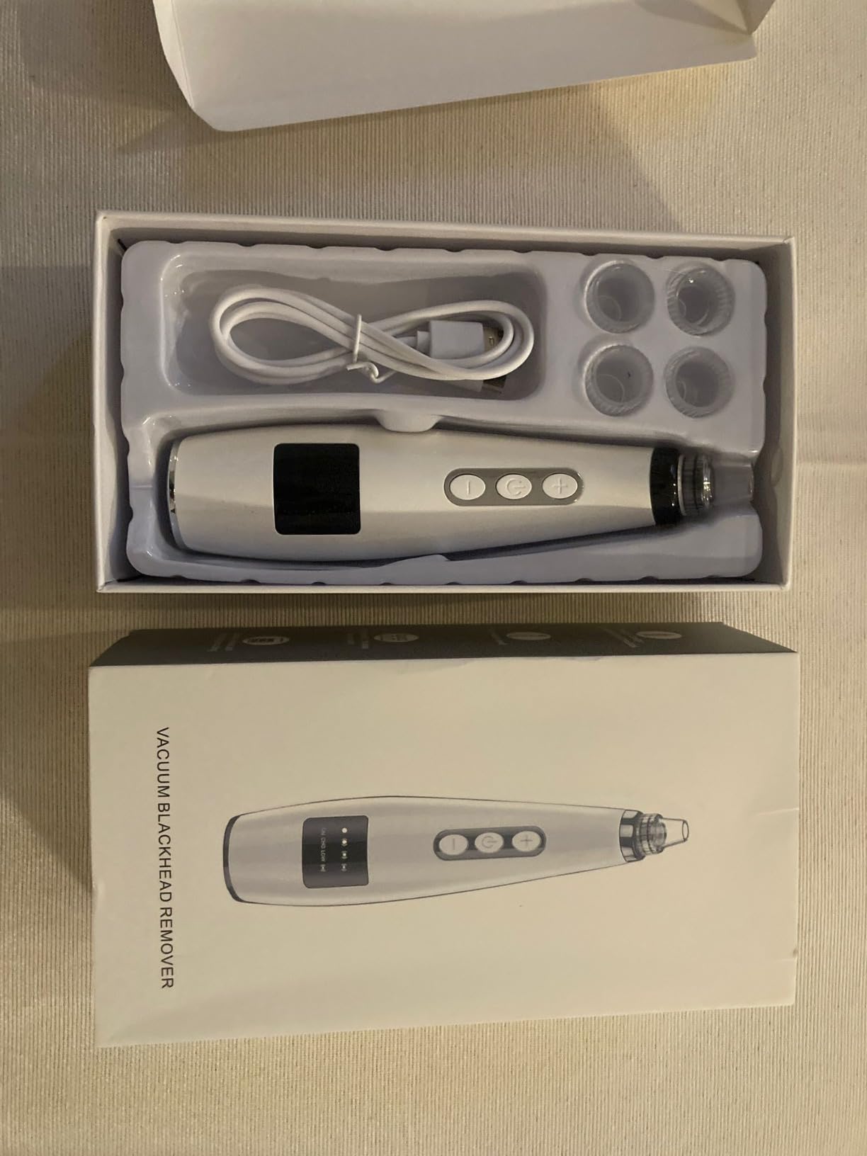 Blackhead Remover Pore Vacuum, Blackhead Vacuum, Facial Pore Cleaner with 5 Adjustable Suction Levels, 5 Probes, USB Rechargeable Pore Cleaner, Electric Comedone Whitehead Extractor Tools Kit customer photo 1