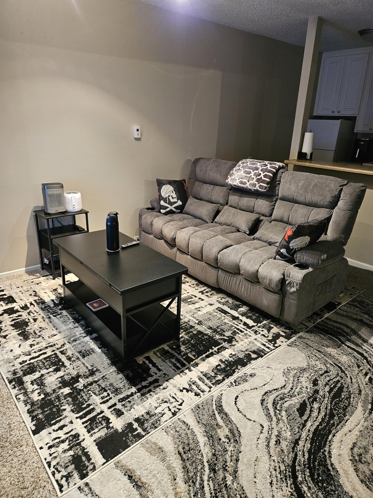 MAHOMICO Recliner Sofa with Cup Holders for Living Room 3 Seat Manual Oversized Recliner Chair with Ergonomic, Side Pocket for Adult customer photo 1