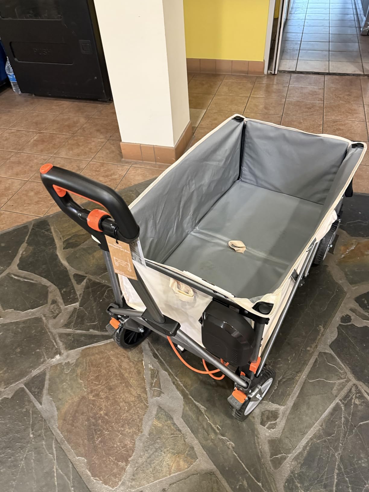 Litheli Electric Utility Wagon Cart, 150L Capacity, 450 lbs Load, Foldable Heavy-Duty Design with All-Terrain Wheels, Variable Speed Drive & Battery Power for Camping, Beach, Garden & Shopping customer photo 2