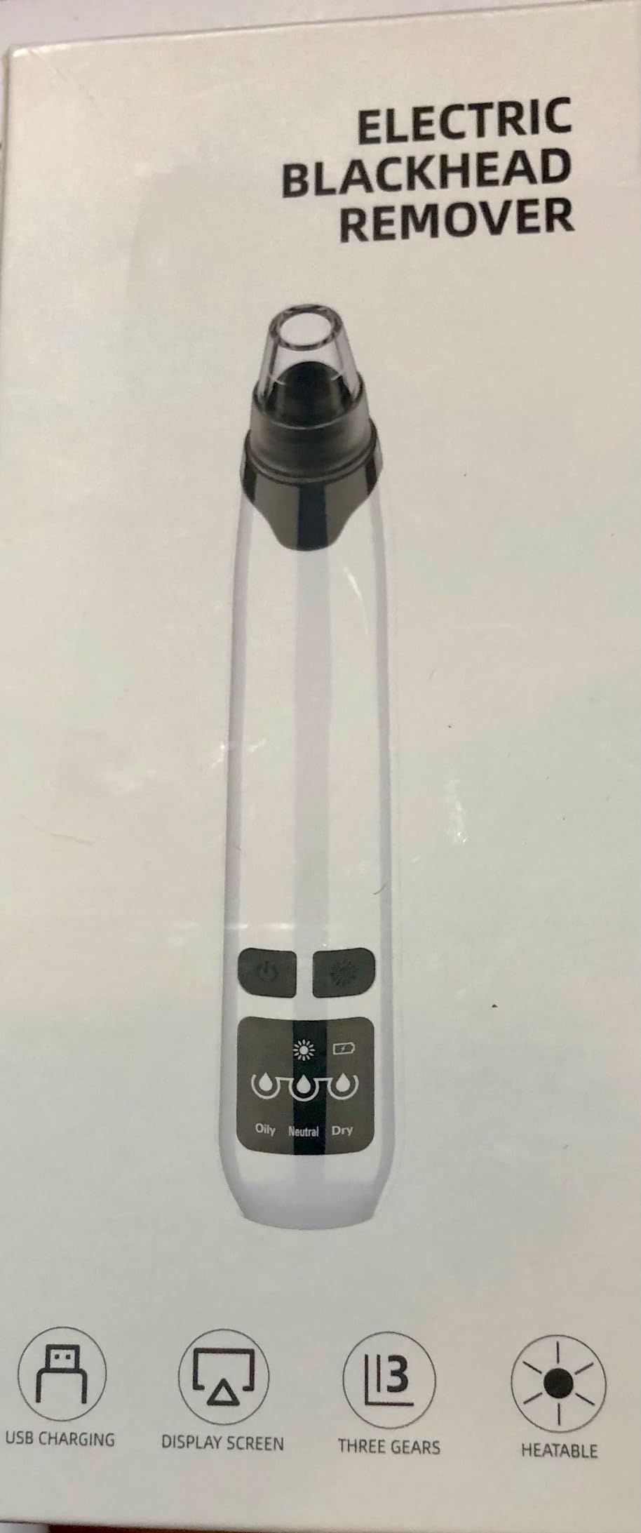 Blackhead Remover Pore Vacuum, Pimple Extractor with 4 Probes and 3 Suction Levels, Electric Facial Cleanser with Extra 4 Pcs Blemish Tool Kit, USB Rechargeable, White (White) customer photo 1